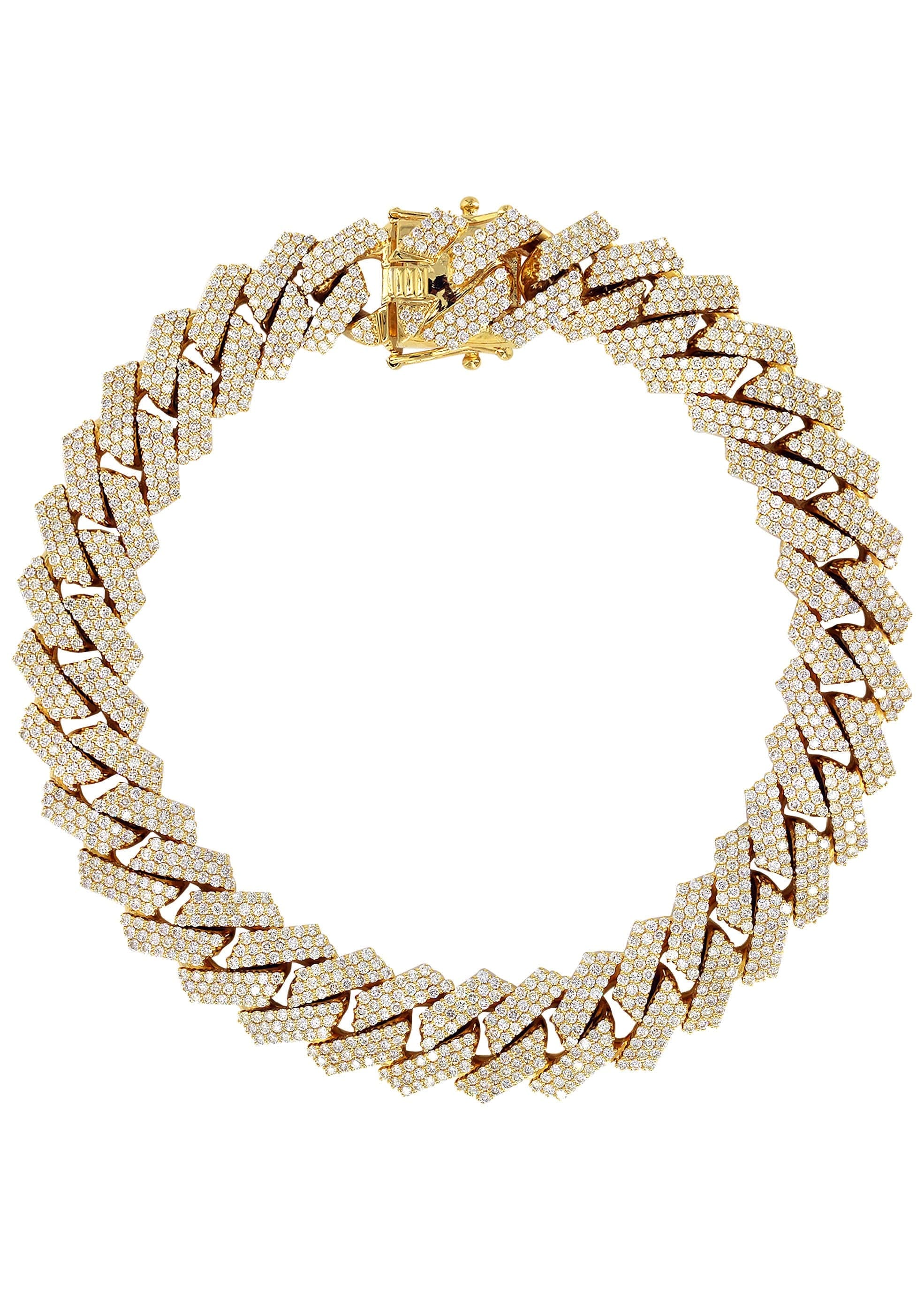 Manufacturer 6 Diamond Miami Cuban Link Prong Bracelet ( 17 MM )