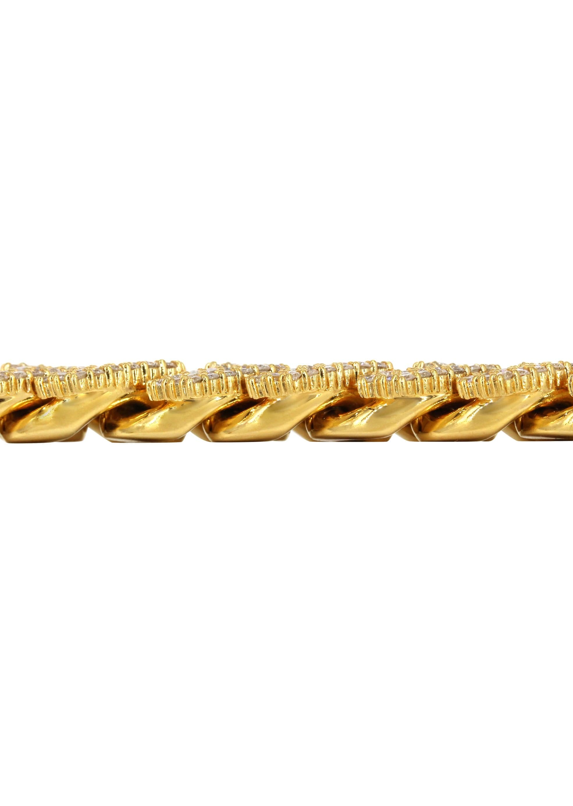 Manufacturer 6 Diamond Miami Cuban Link Prong Bracelet ( 17 MM )