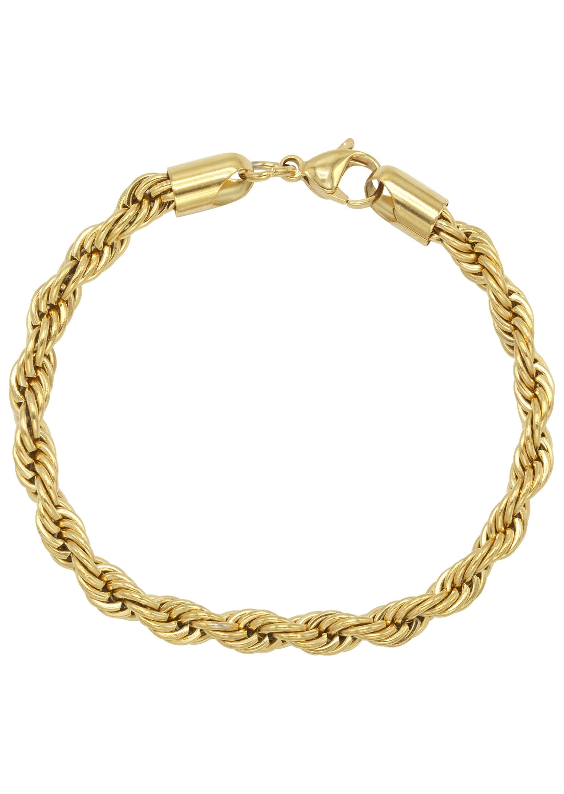 manufacturer 30 Gold Plated Mens Solid Rope Bracelet