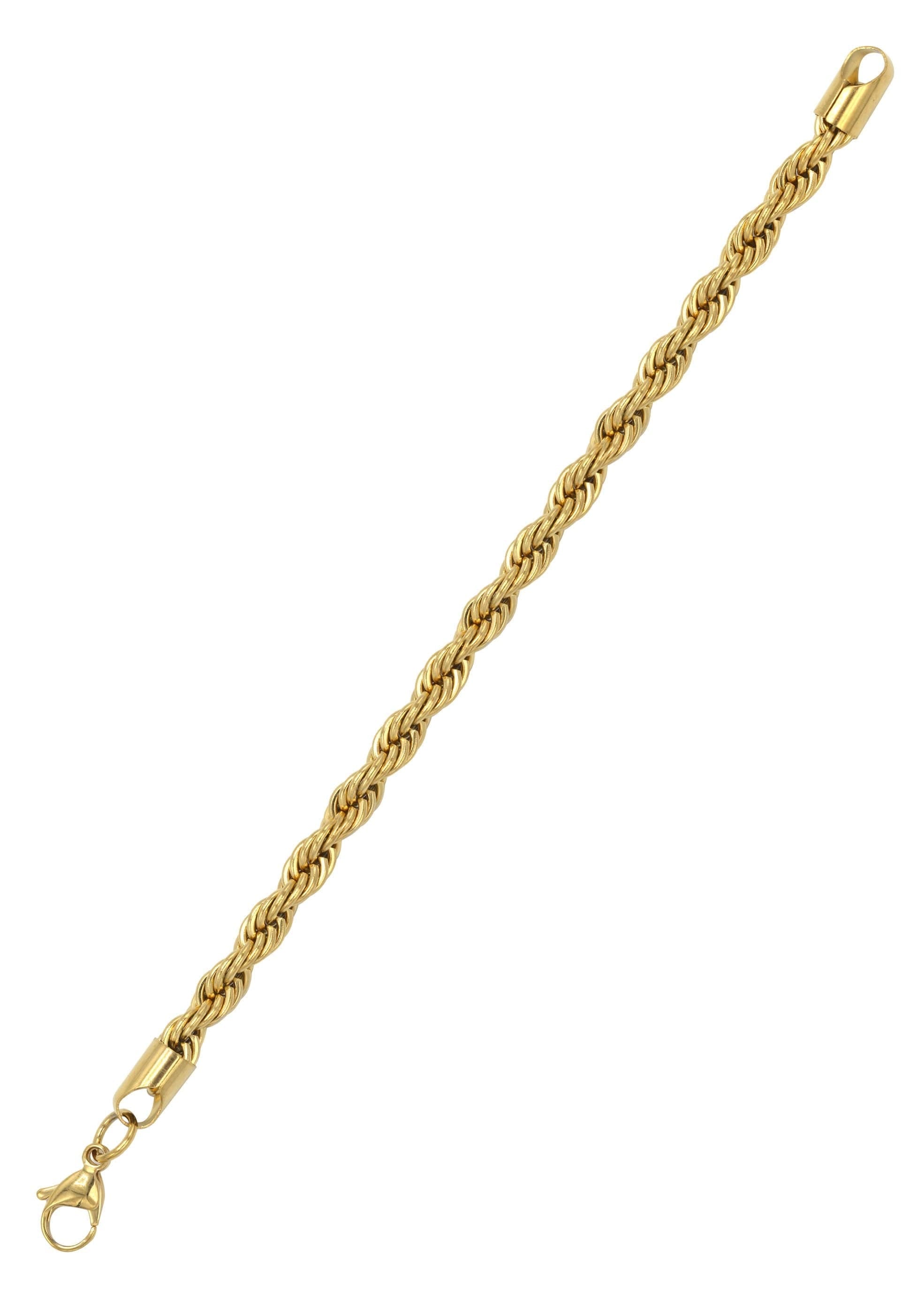 manufacturer 30 Gold Plated Mens Solid Rope Bracelet