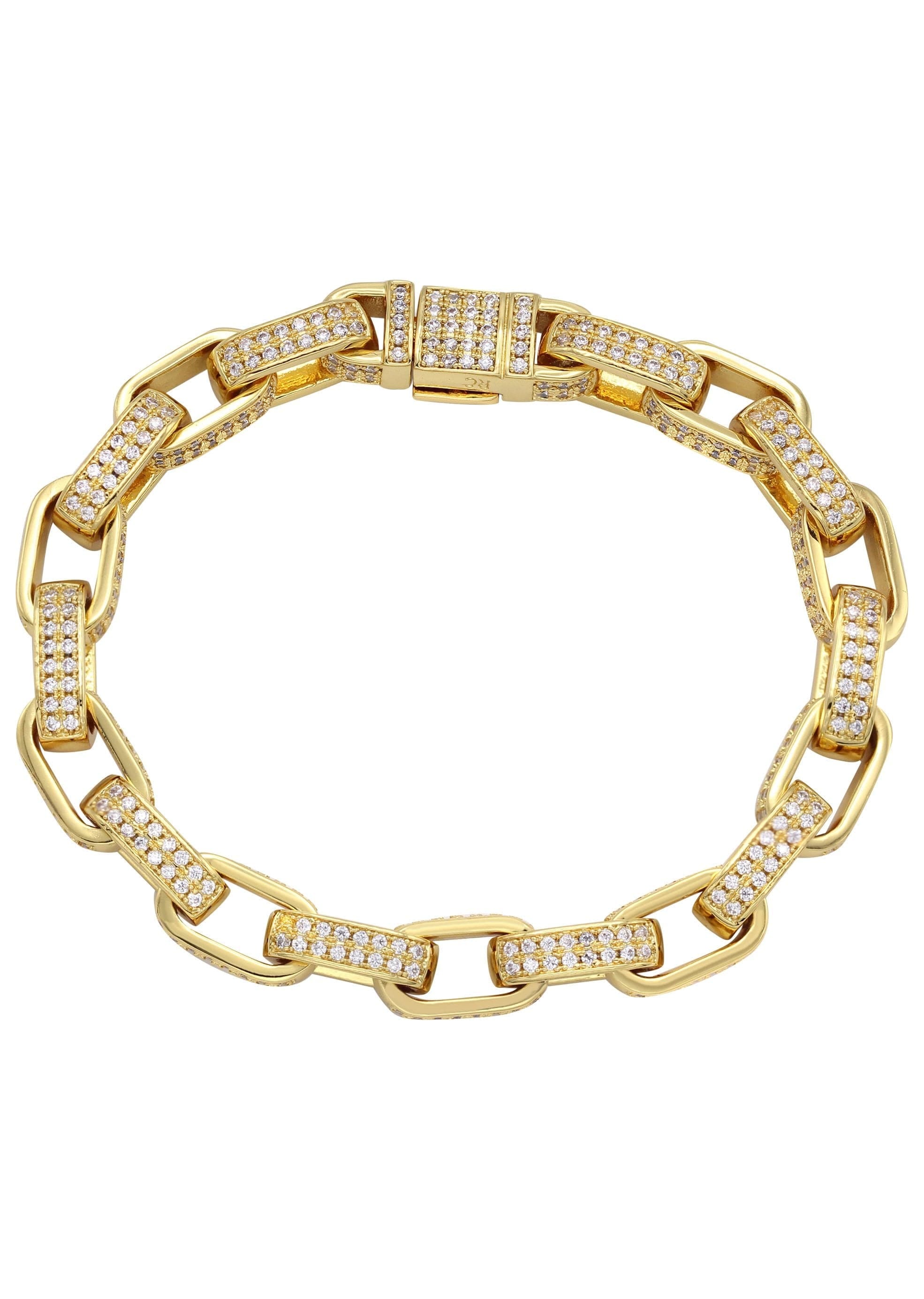 manufacturer 30 Gold Plated Iced Out Hermes Bracelet