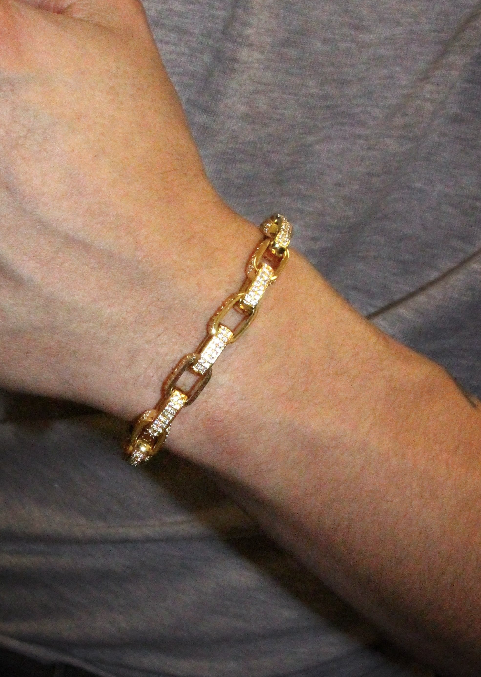 manufacturer 30 Gold Plated Iced Out Hermes Bracelet
