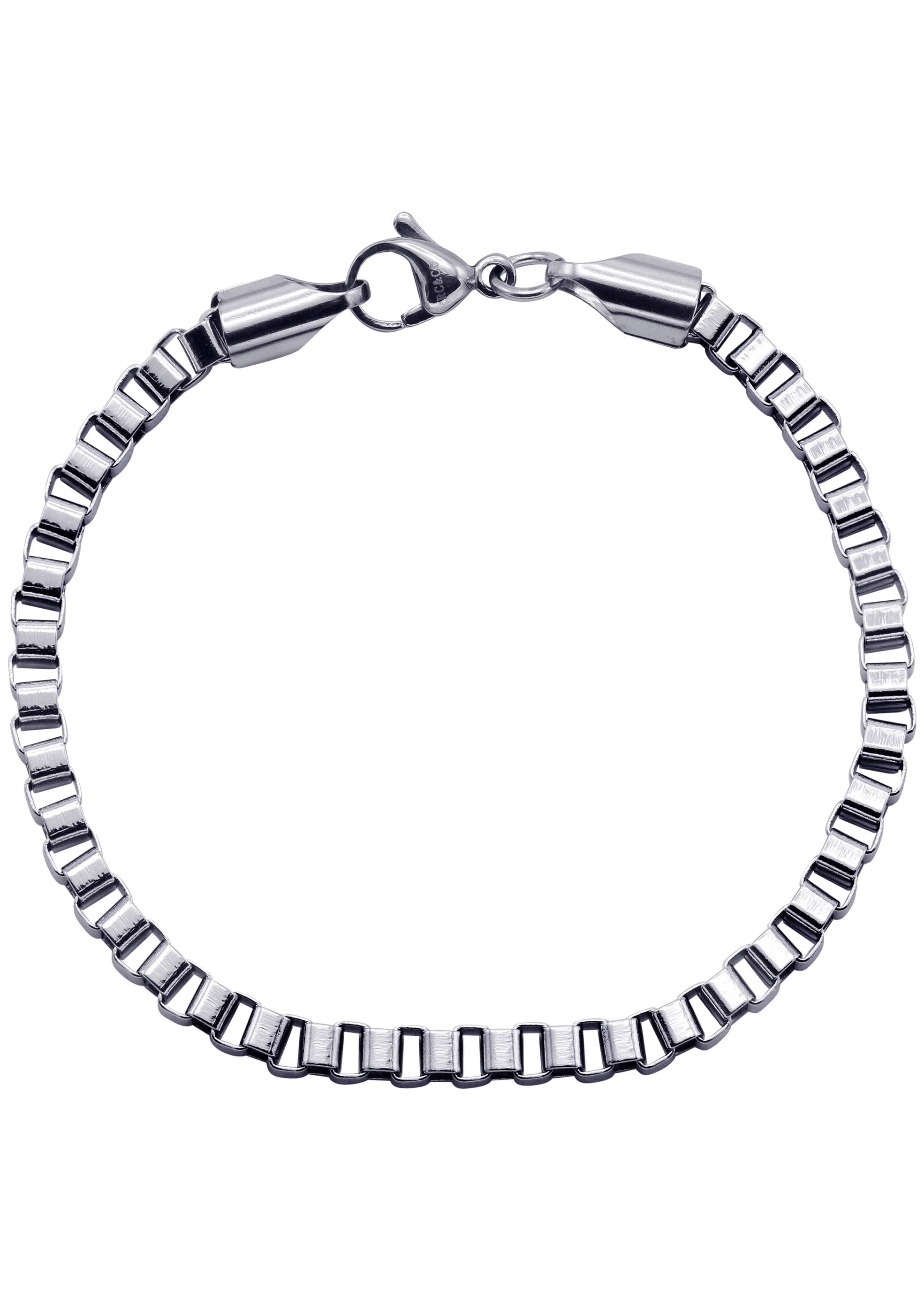 manufacturer 30 White Gold Plated Box Bracelet