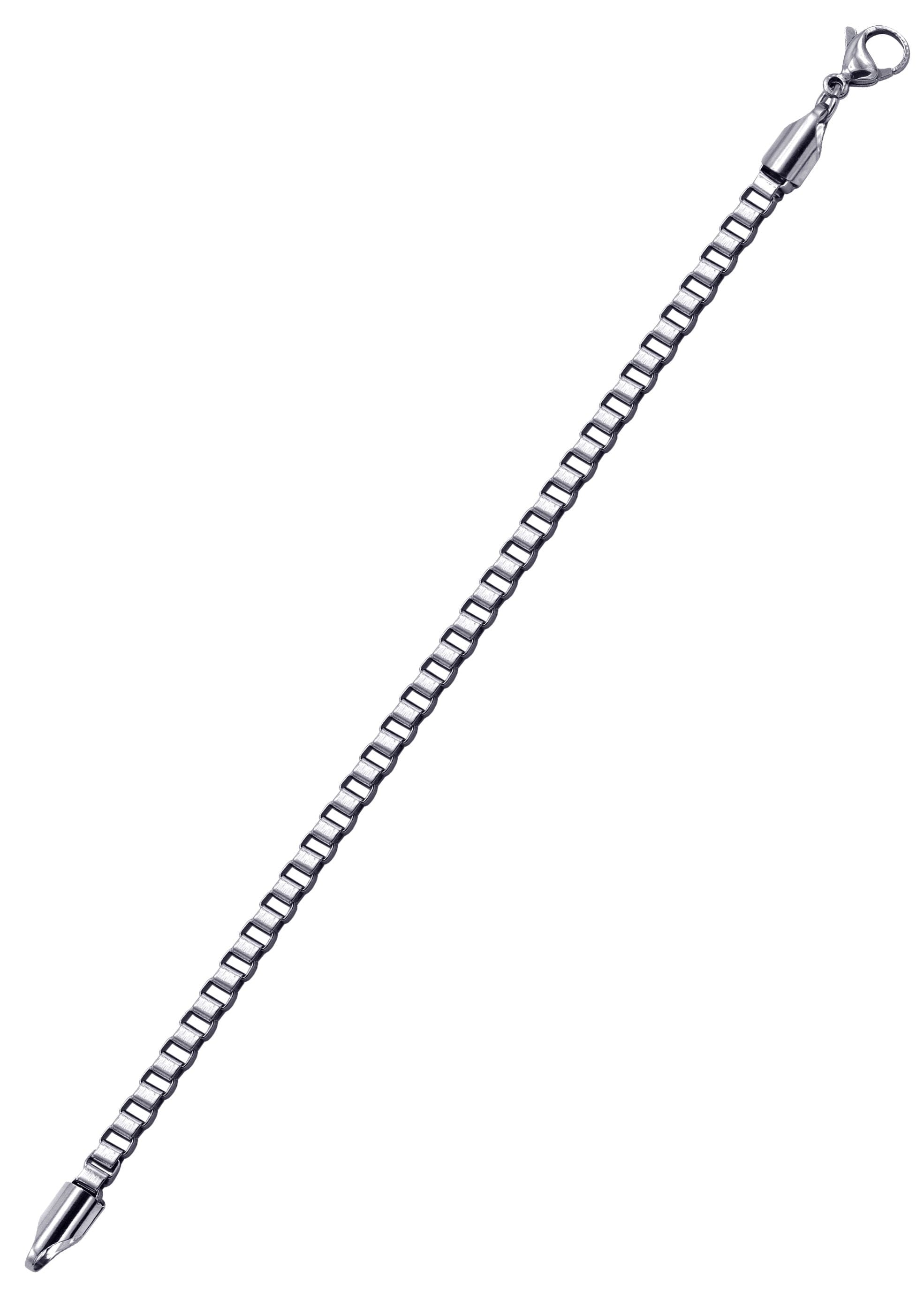 manufacturer 30 White Gold Plated Box Bracelet