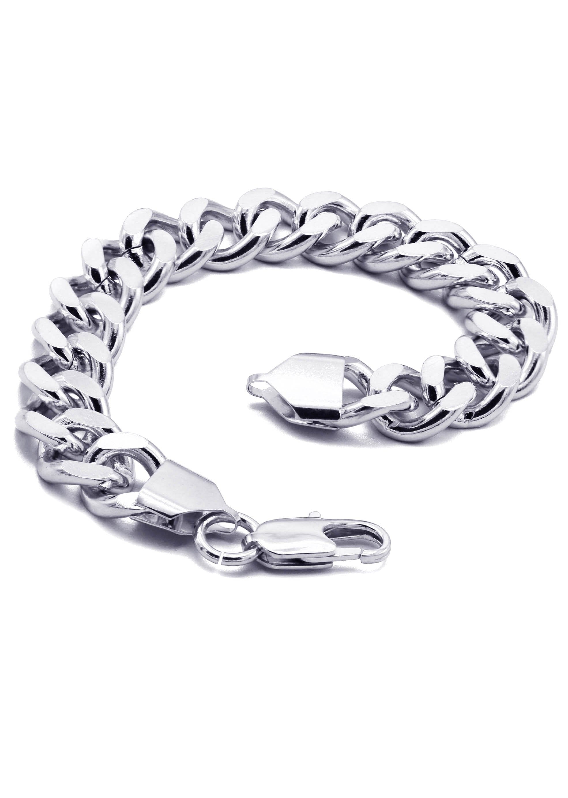 manufacturer 30 White Gold Plated Cuban Curb Bracelet