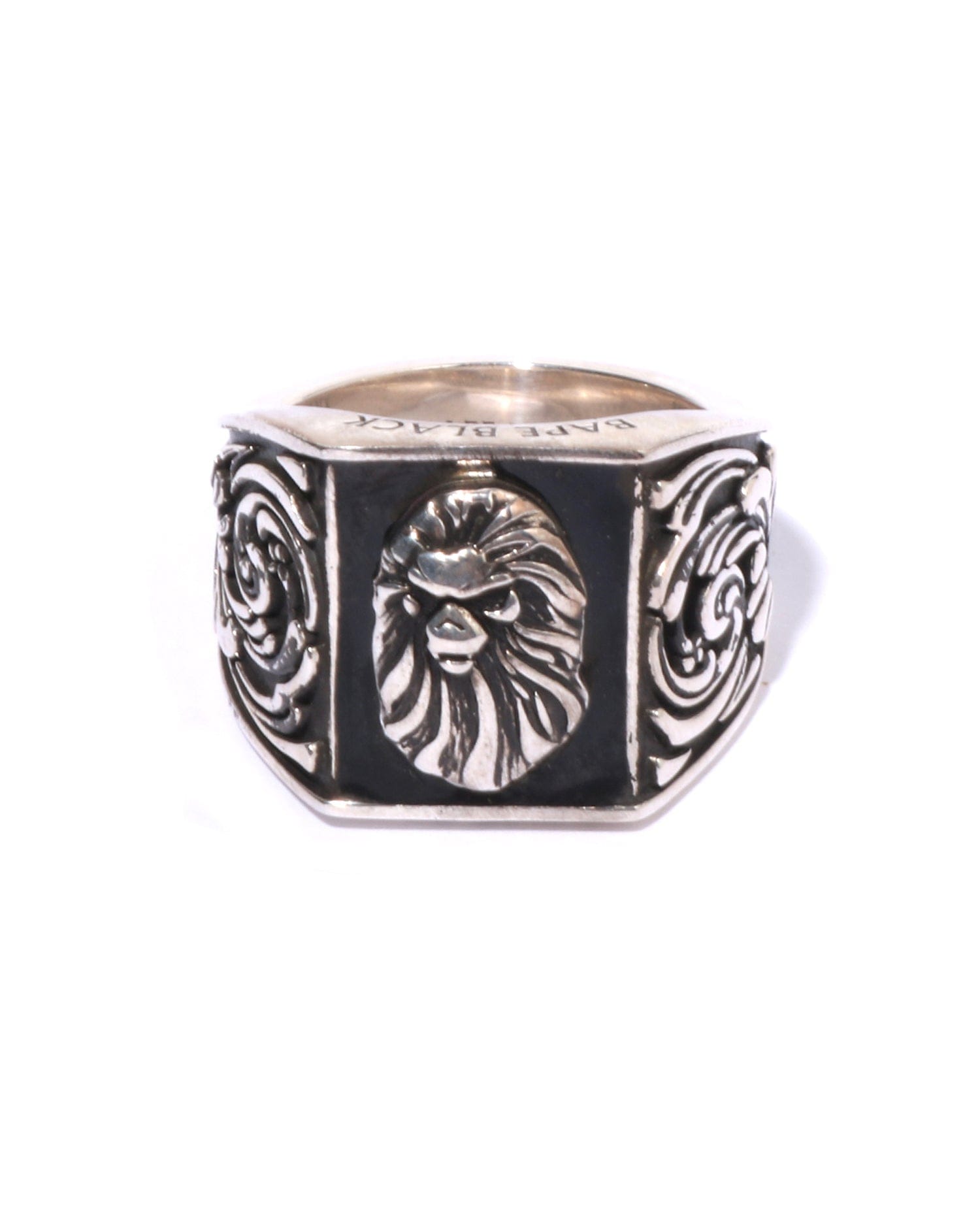 BAPE BLACK Signet Ring with Resin