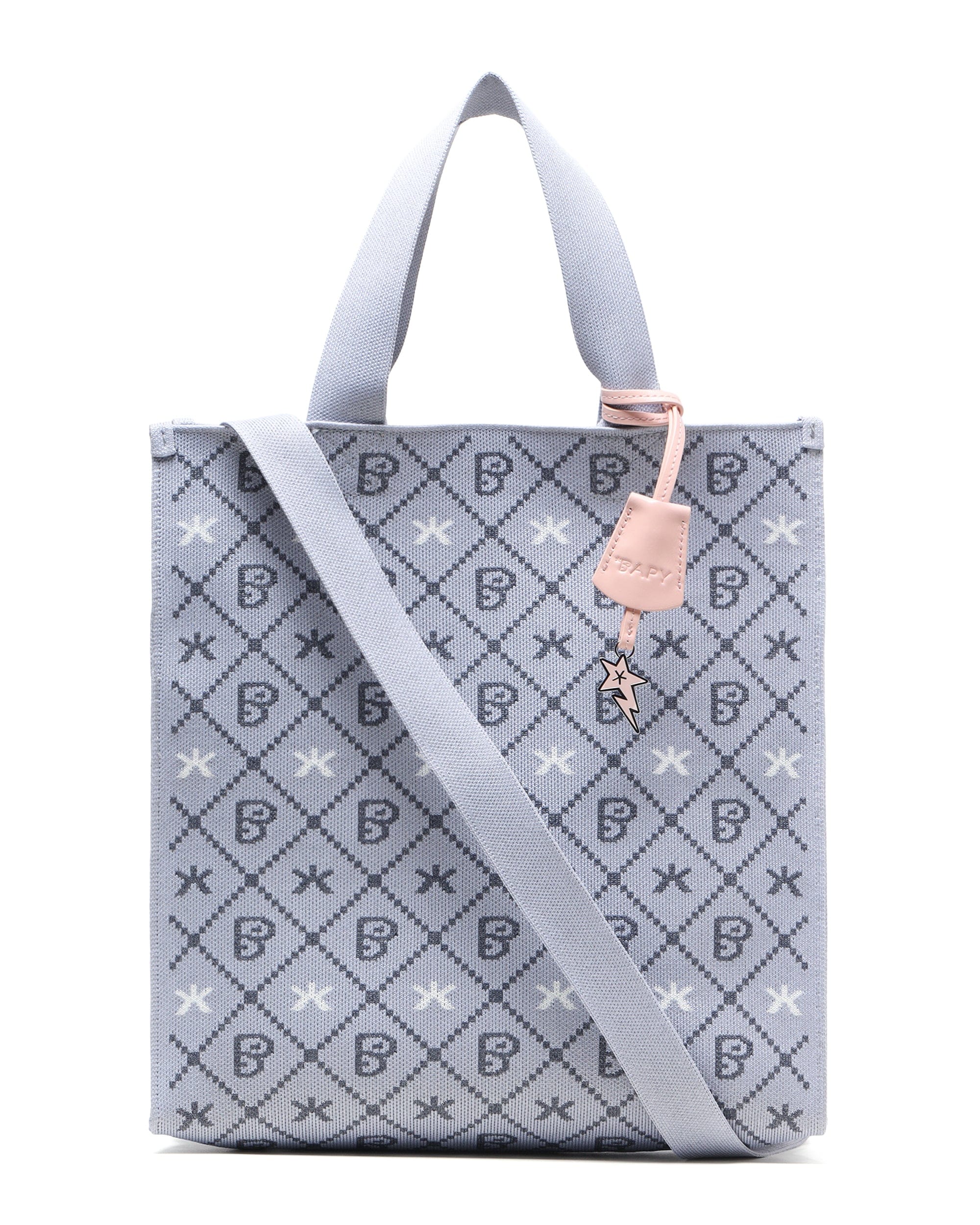 BAPY Monogram knit shopper bag