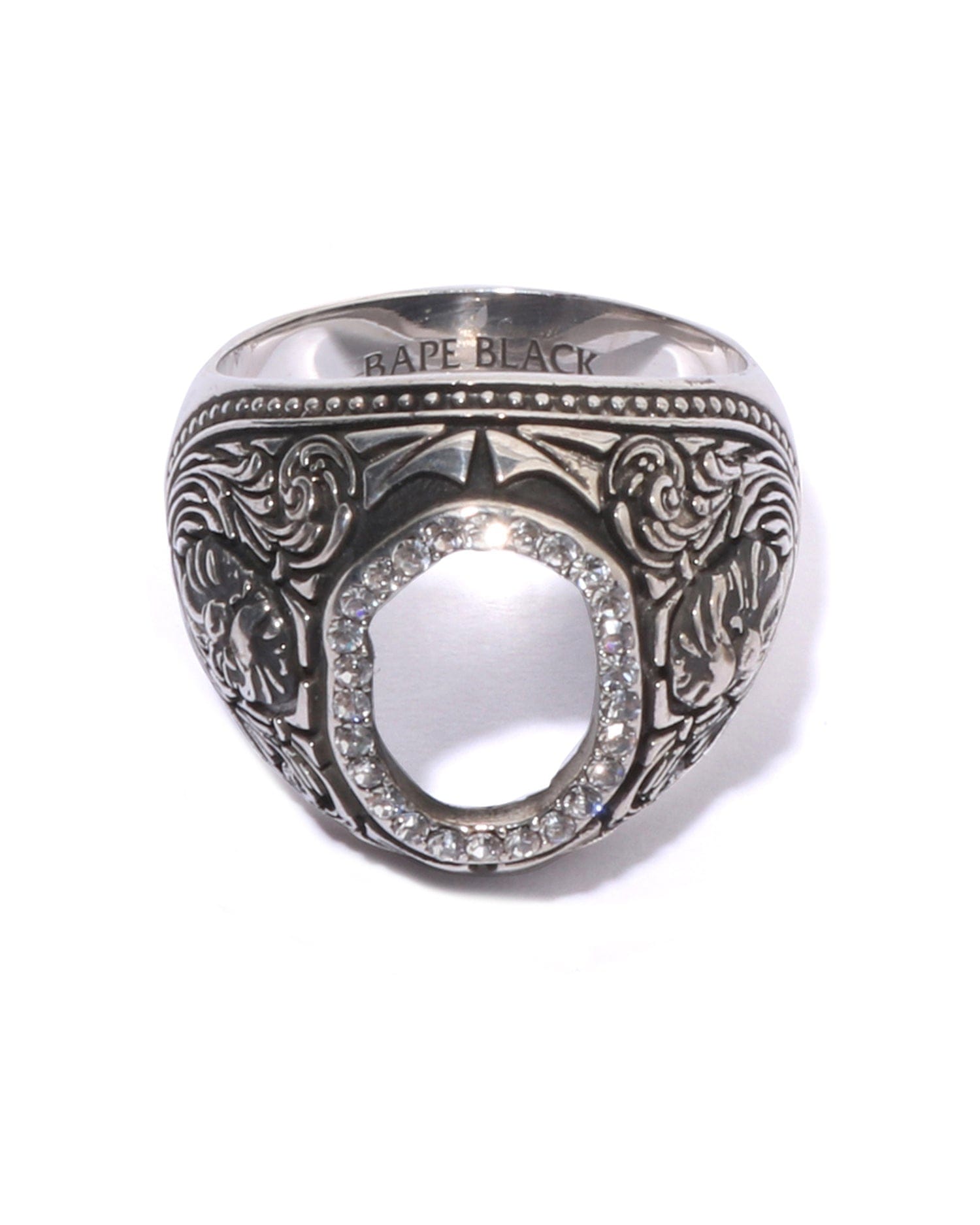 BAPE Black Void Madface Ring with Stones