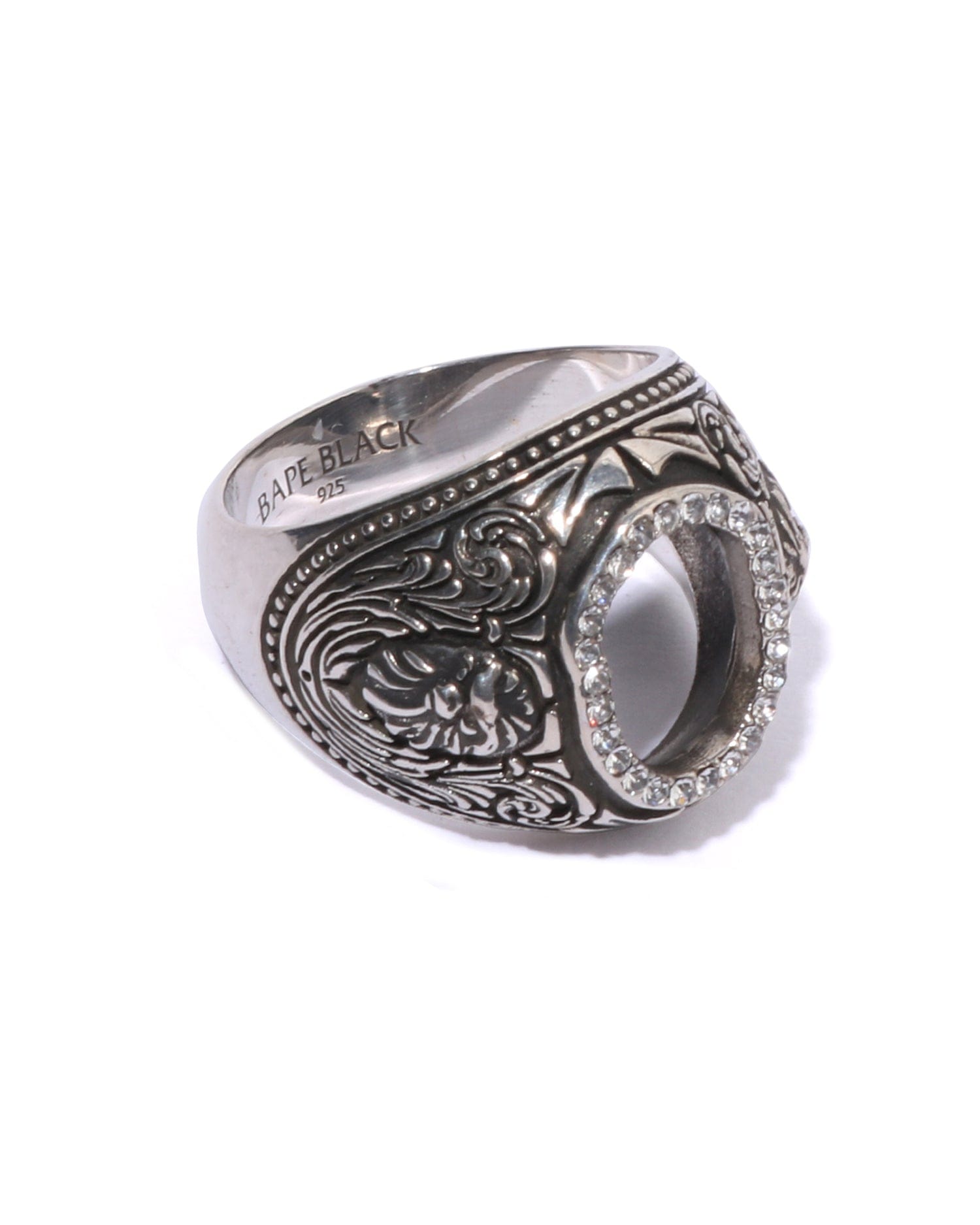 BAPE Black Void Madface Ring with Stones