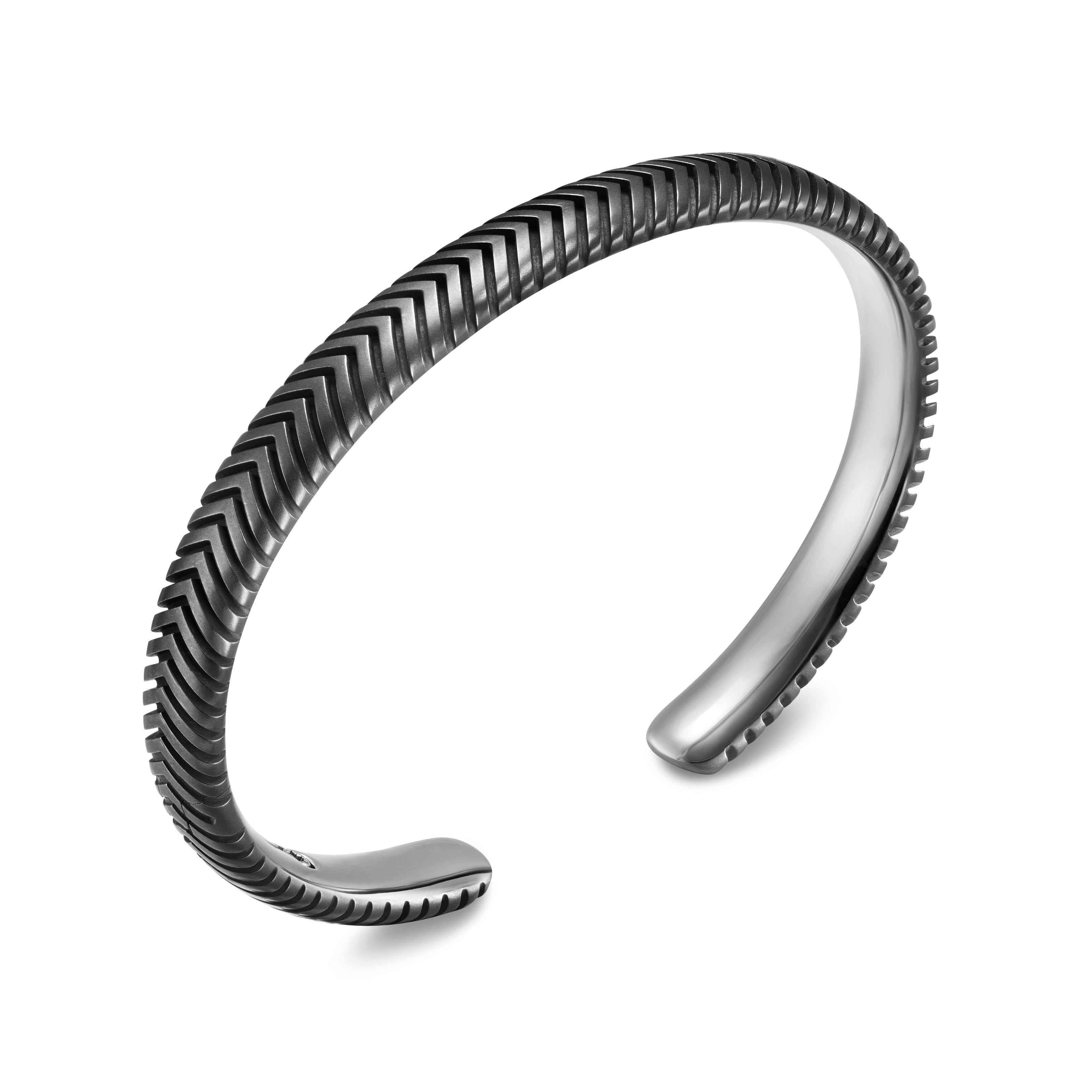David Yurman Chevron Collection Bracelet in Anthracite