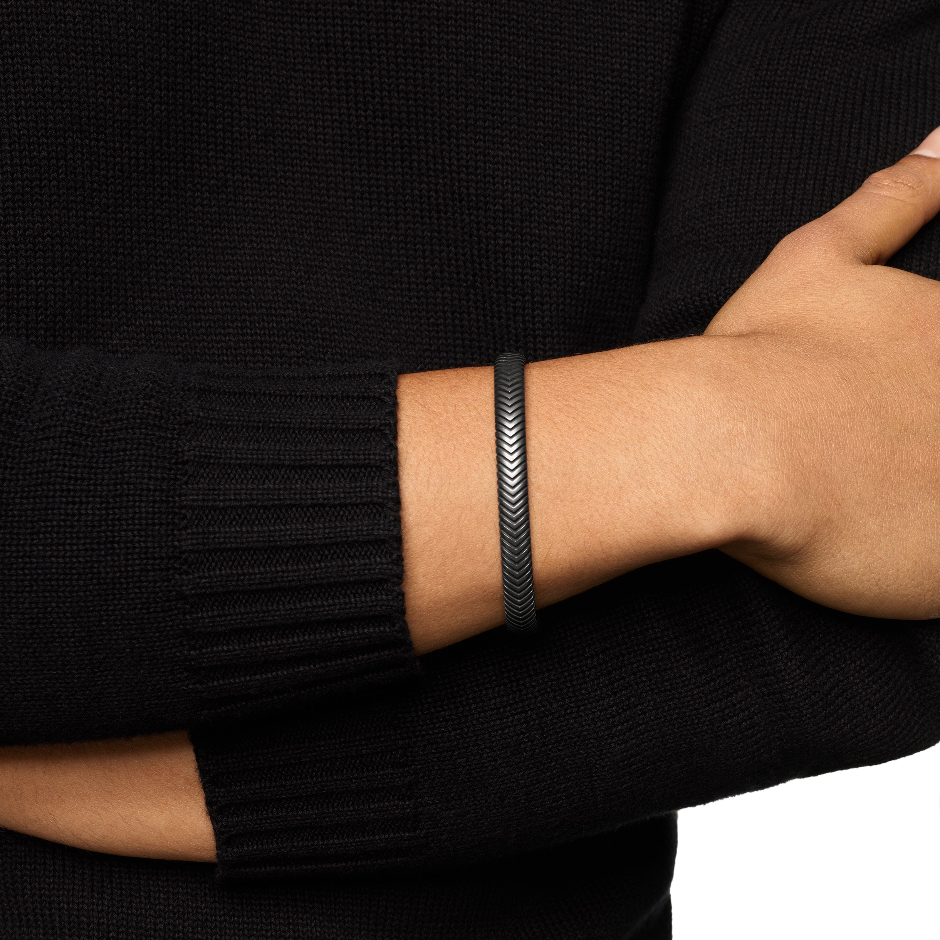 David Yurman Chevron Collection Bracelet in Anthracite