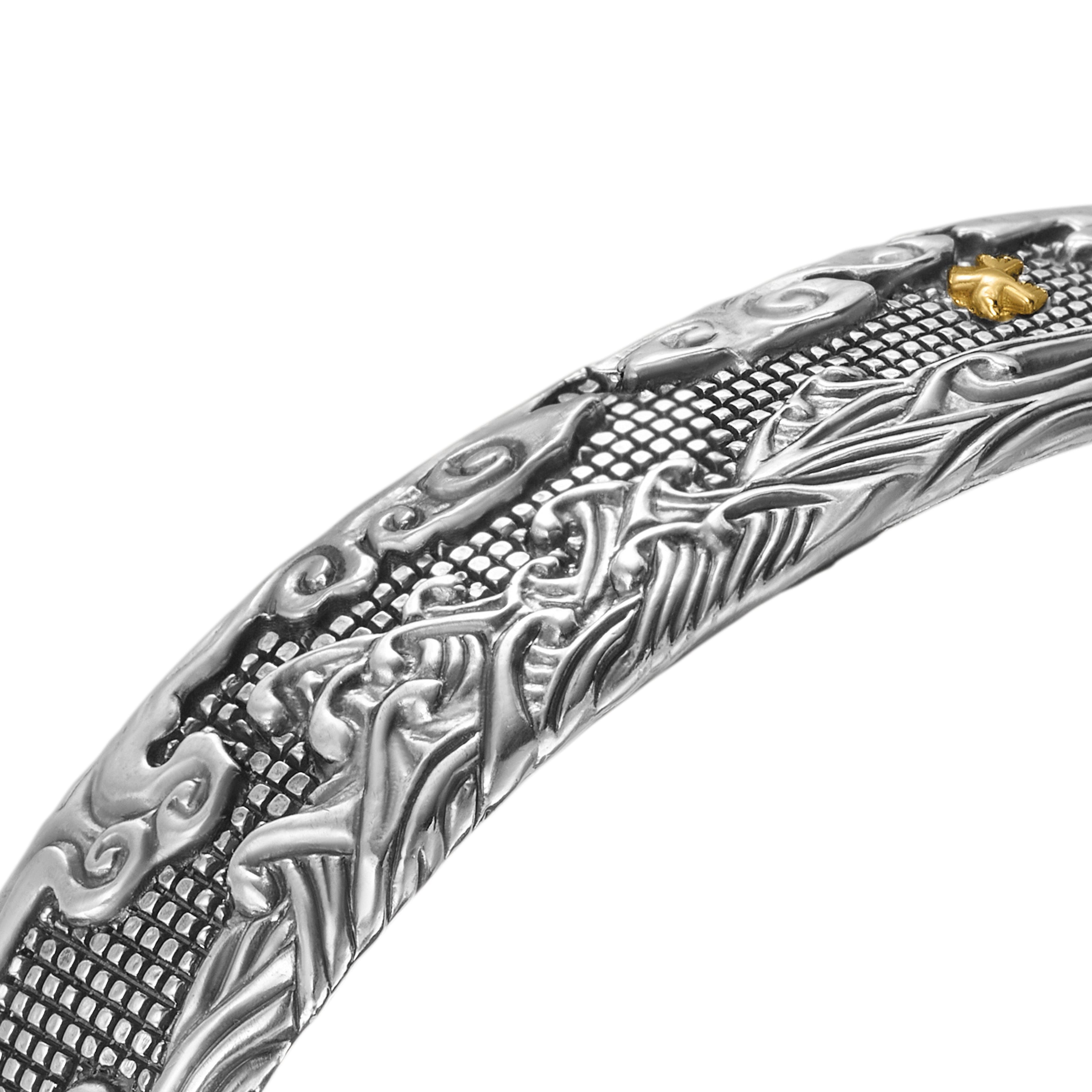David Yurman Waves Collection Bracelet in Sterling Silver and 18k Gold