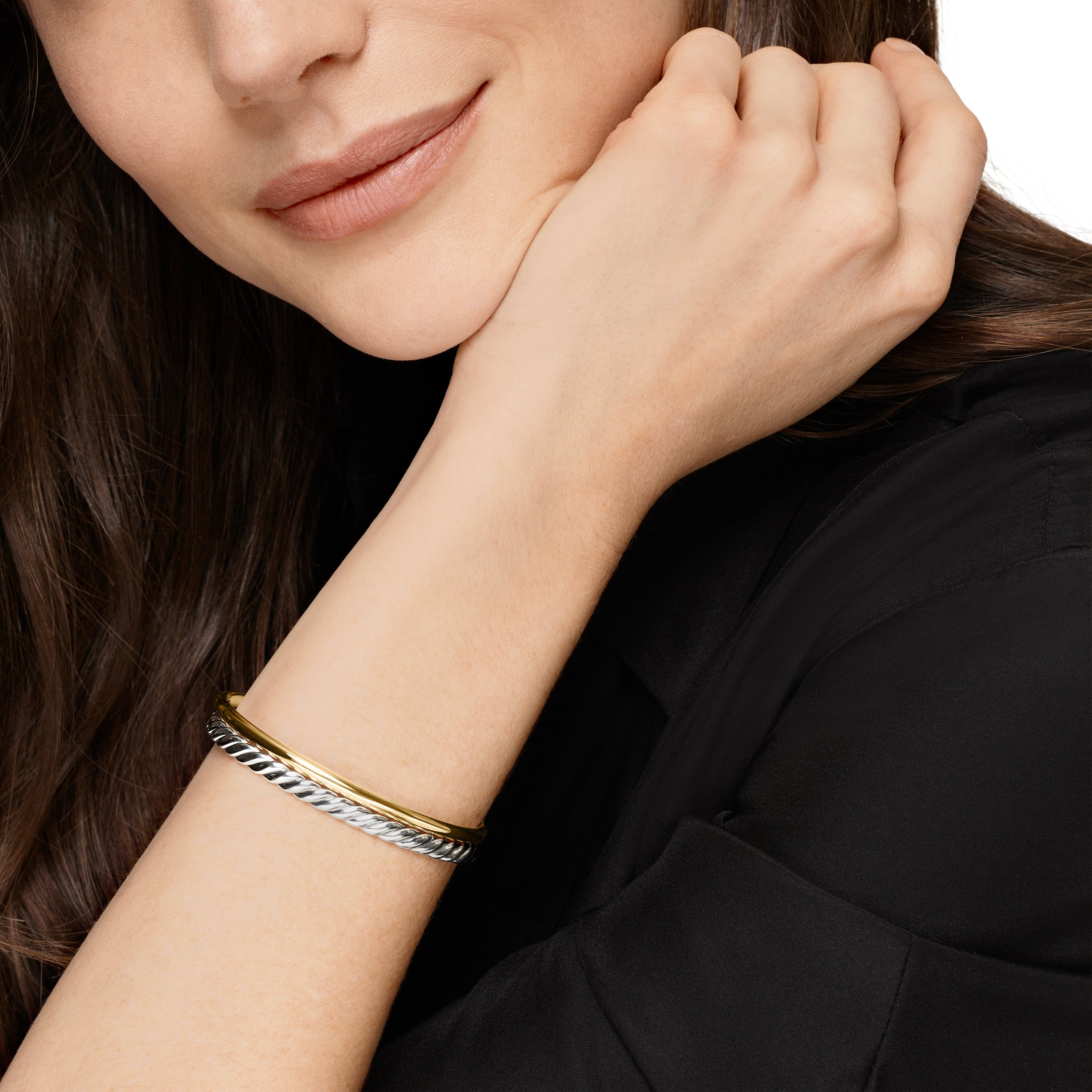 David Yurman Mercer Collection Bracelet in Sterling Silver and 18k Gold