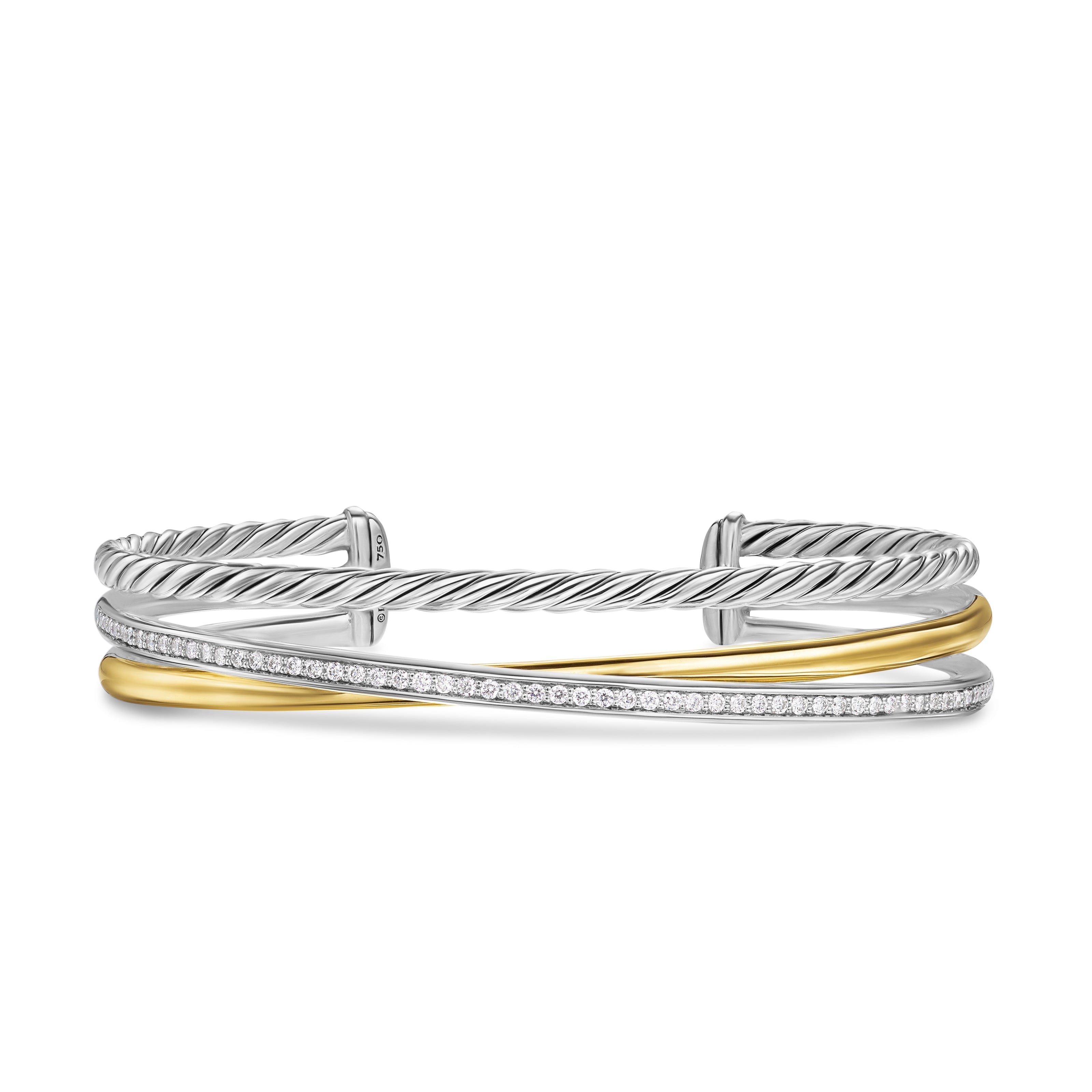 David Yurman Crossover® Collection Bracelet in Sterling Silver and 18k Gold