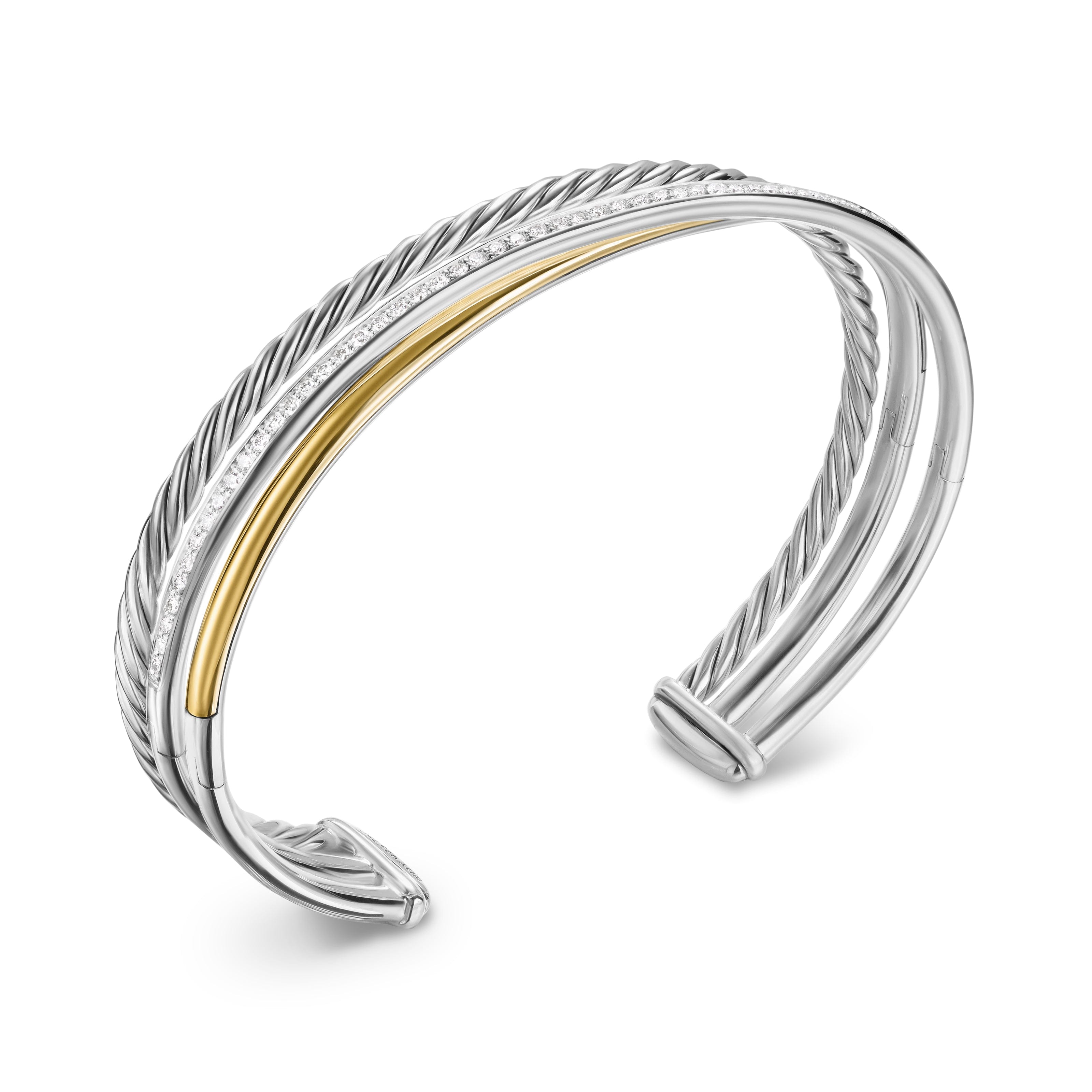 David Yurman Crossover® Collection Bracelet in Sterling Silver and 18k Gold