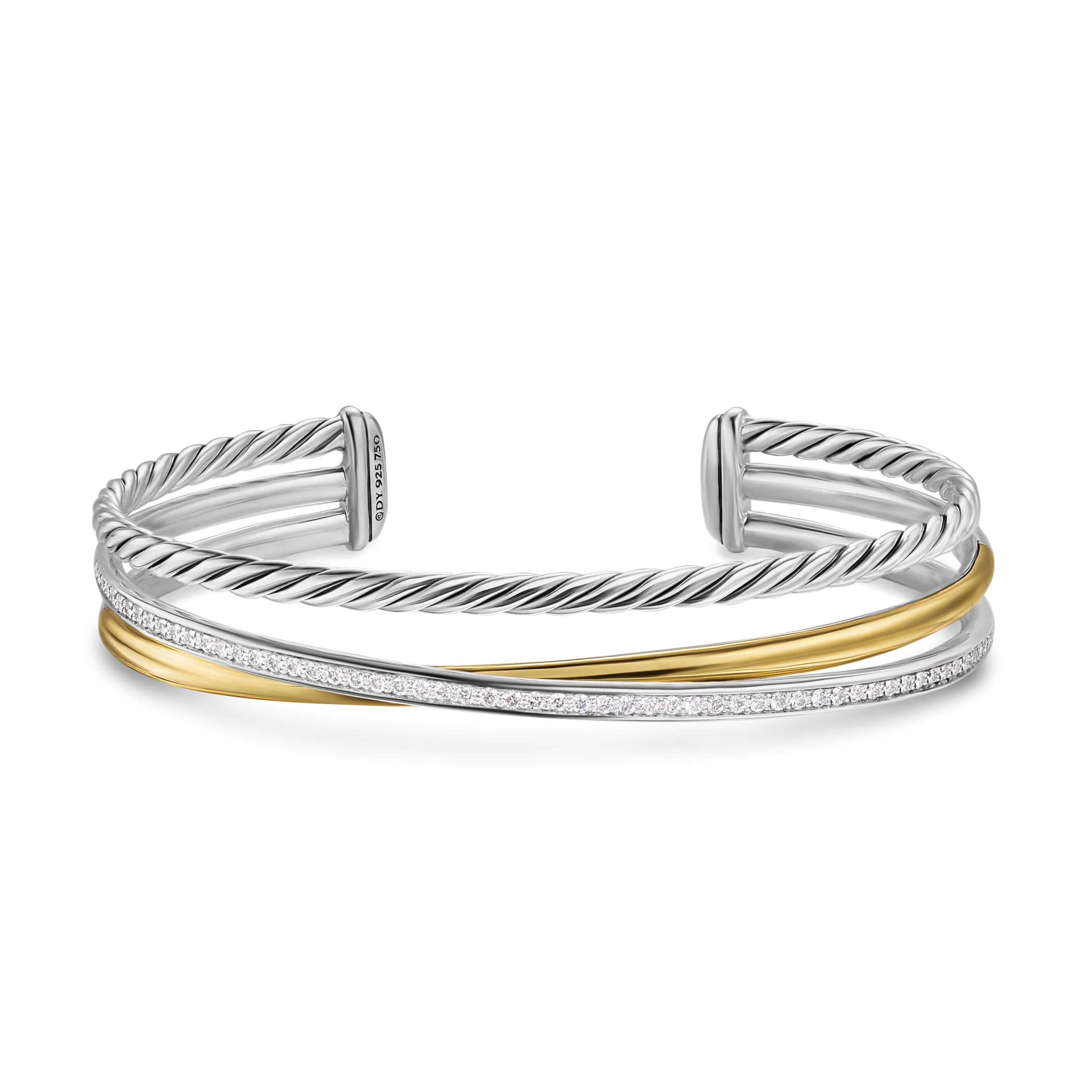 David Yurman Crossover® Collection Bracelet in Sterling Silver and 18k Gold