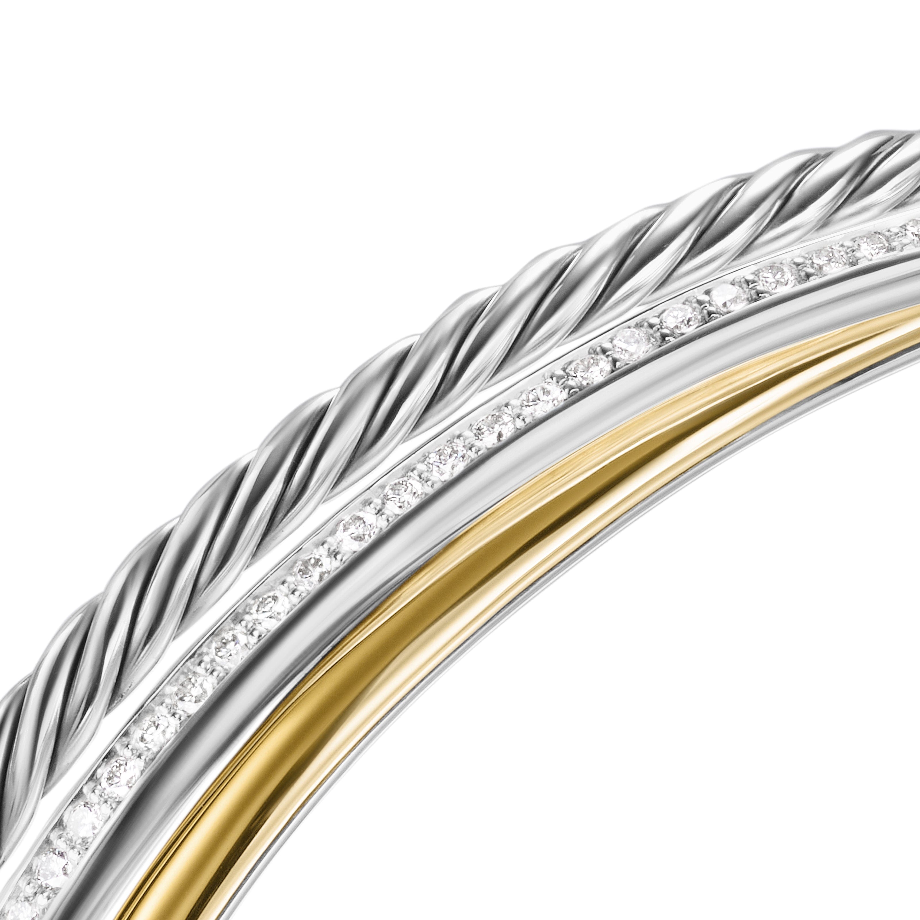 David Yurman Crossover® Collection Bracelet in Sterling Silver and 18k Gold