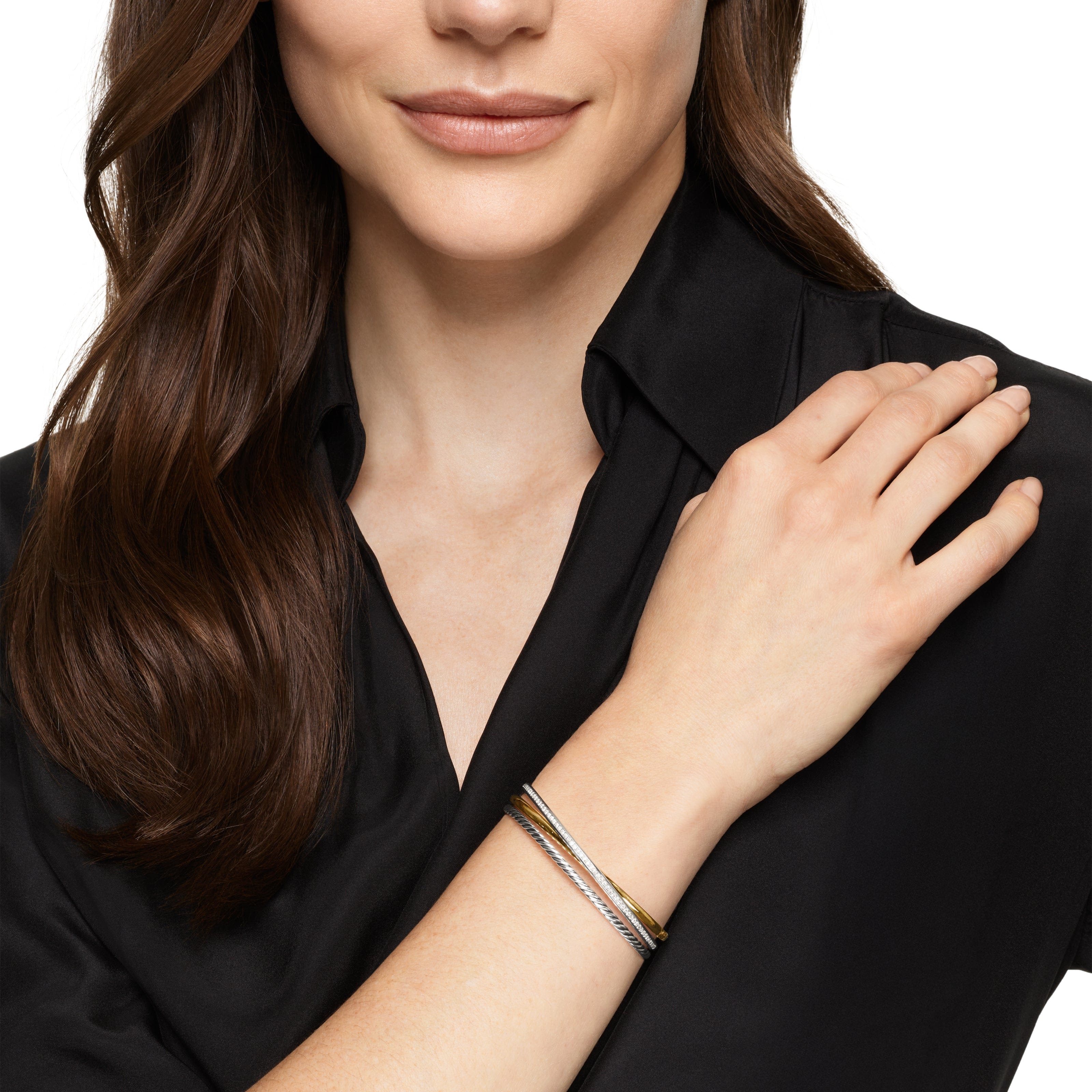 David Yurman Crossover® Collection Bracelet in Sterling Silver and 18k Gold