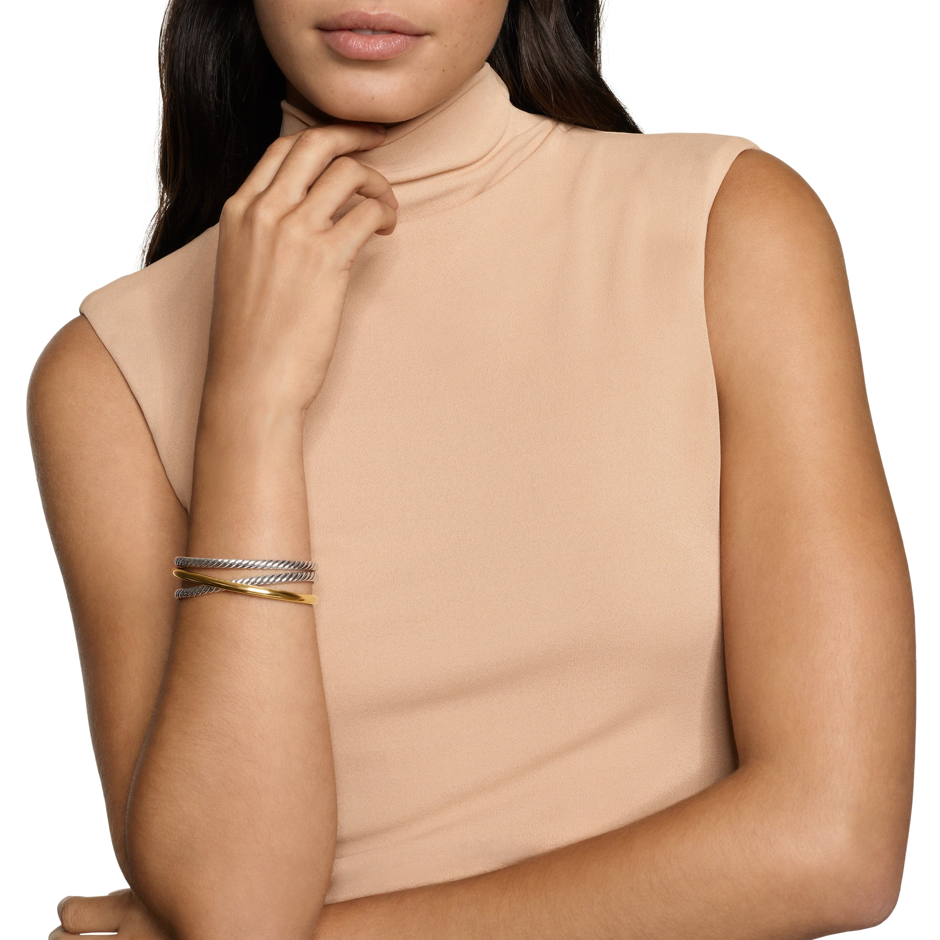 David Yurman Crossover® Collection Bracelet in Sterling Silver and 14k Gold