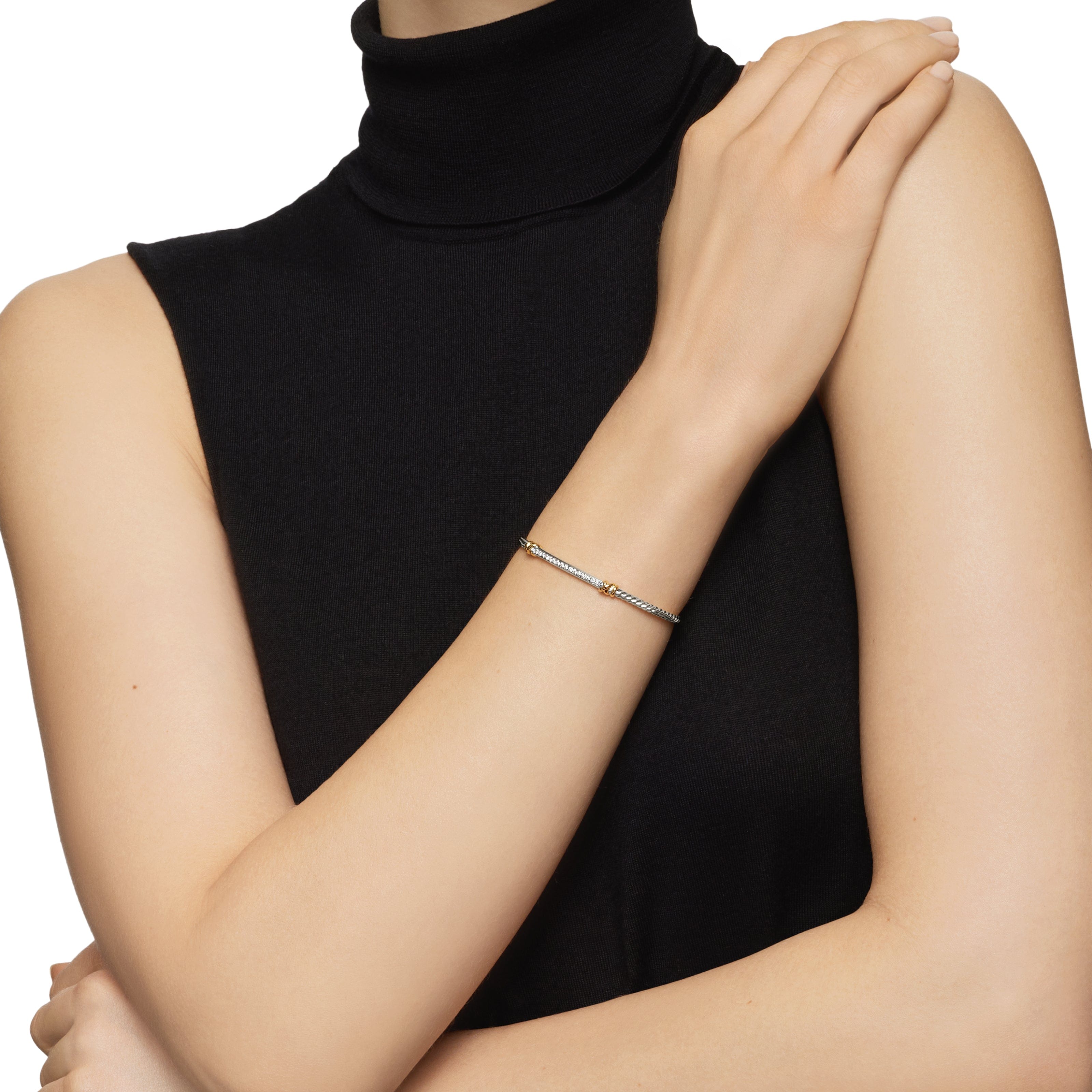 David Yurman DY Helena Collection Bracelet in Sterling Silver and 18k Gold
