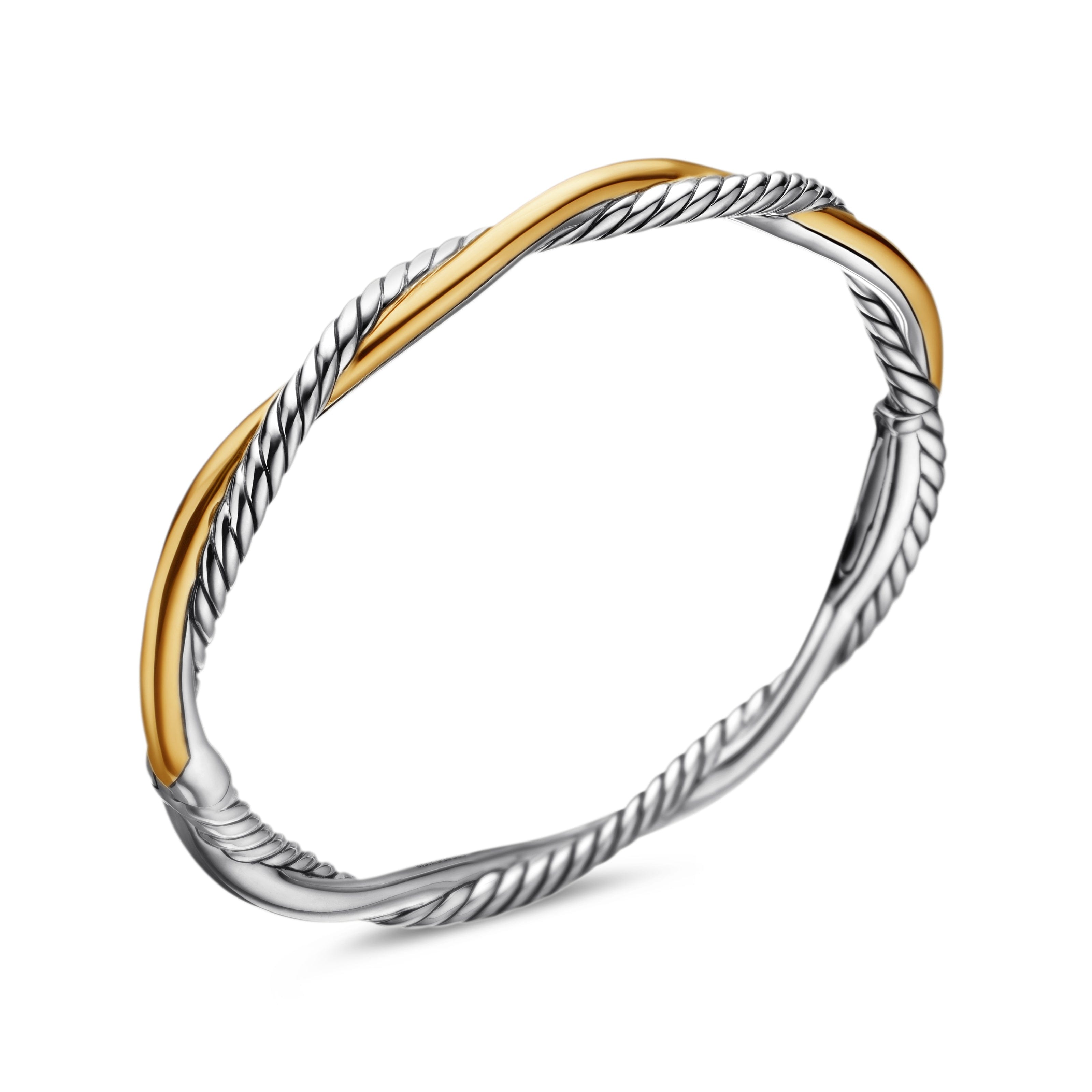 David Yurman Infinity Collection Bracelet in Sterling Silver and 14k Gold