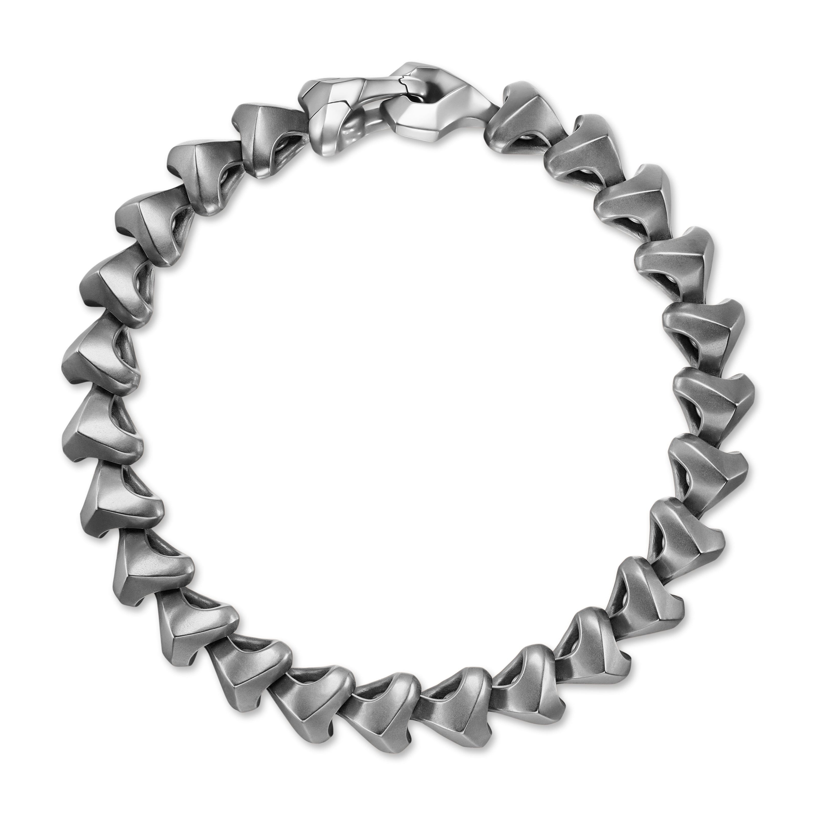 David Yurman Armory Collection Bracelet in Titanium New Alloy Not Heated and Sterling Silver