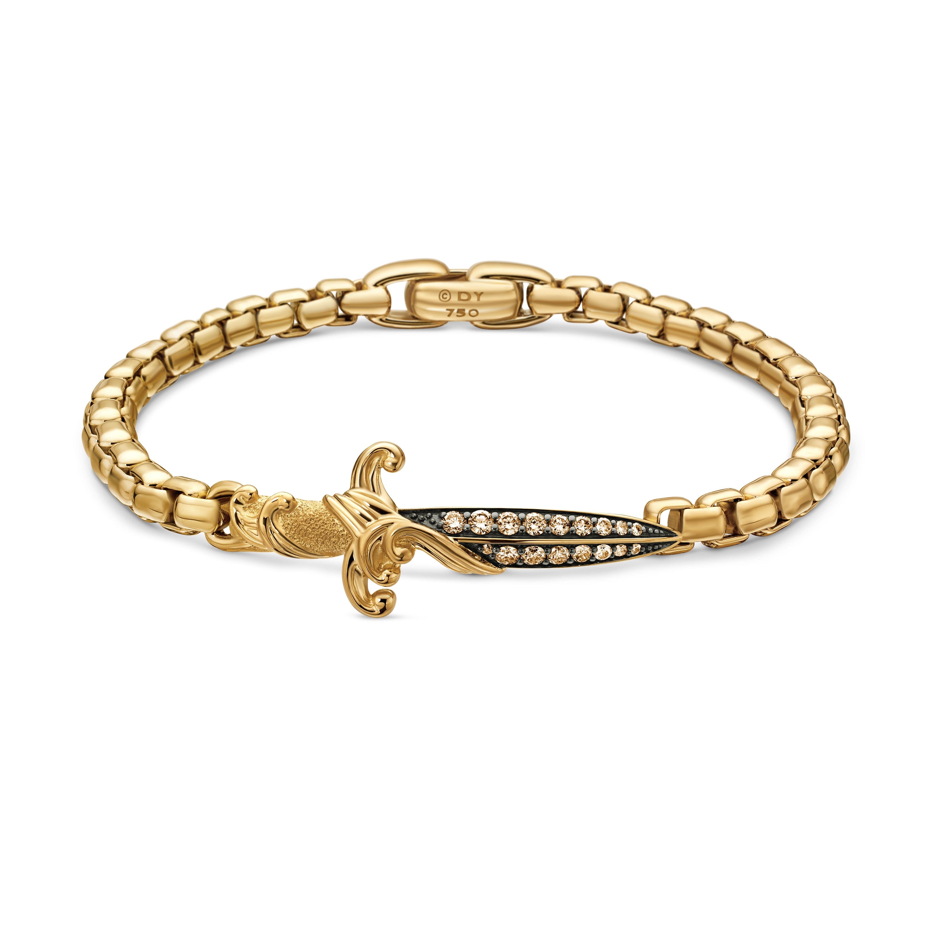 David Yurman Waves Collection Bracelet in 18K Yellow Gold