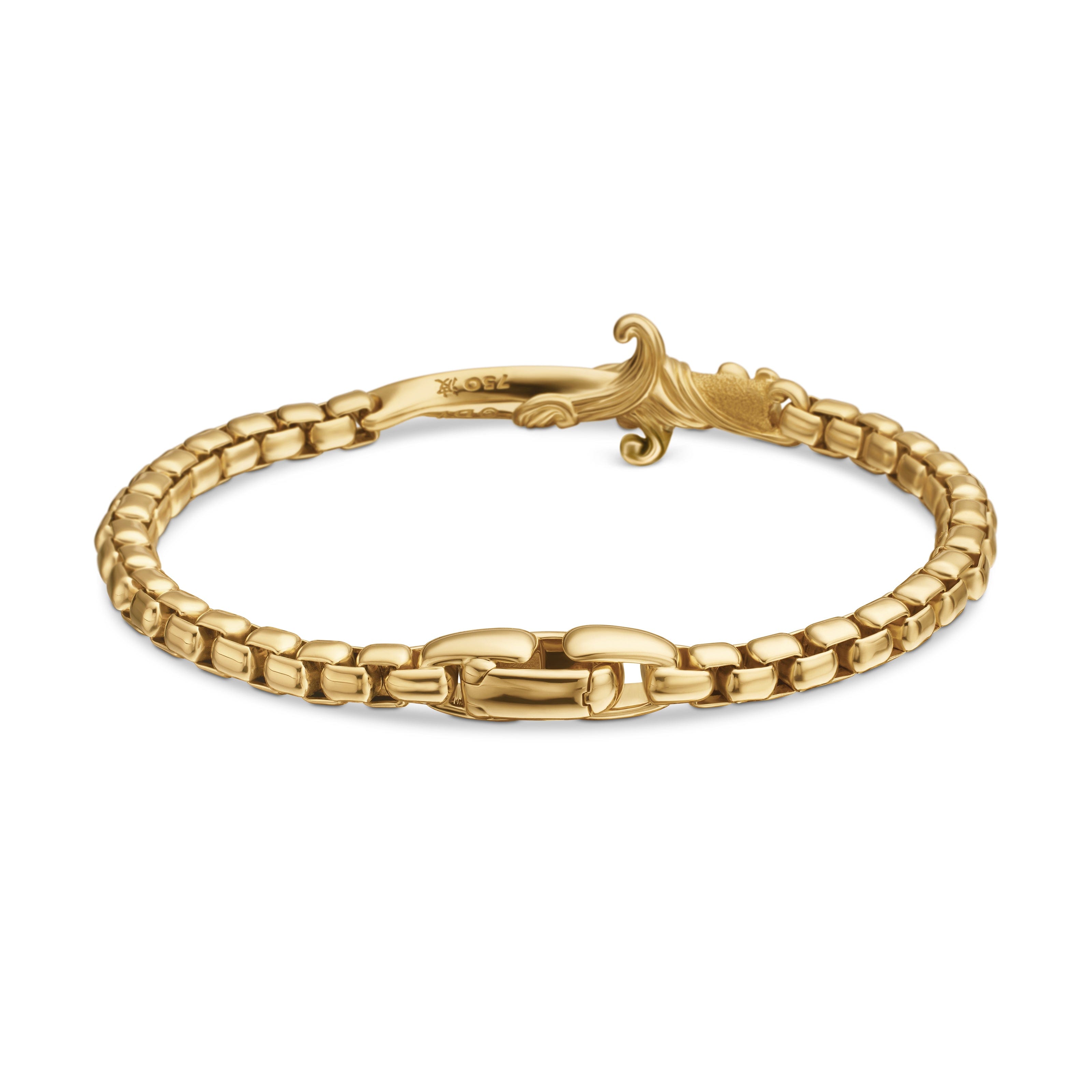 David Yurman Waves Collection Bracelet in 18K Yellow Gold