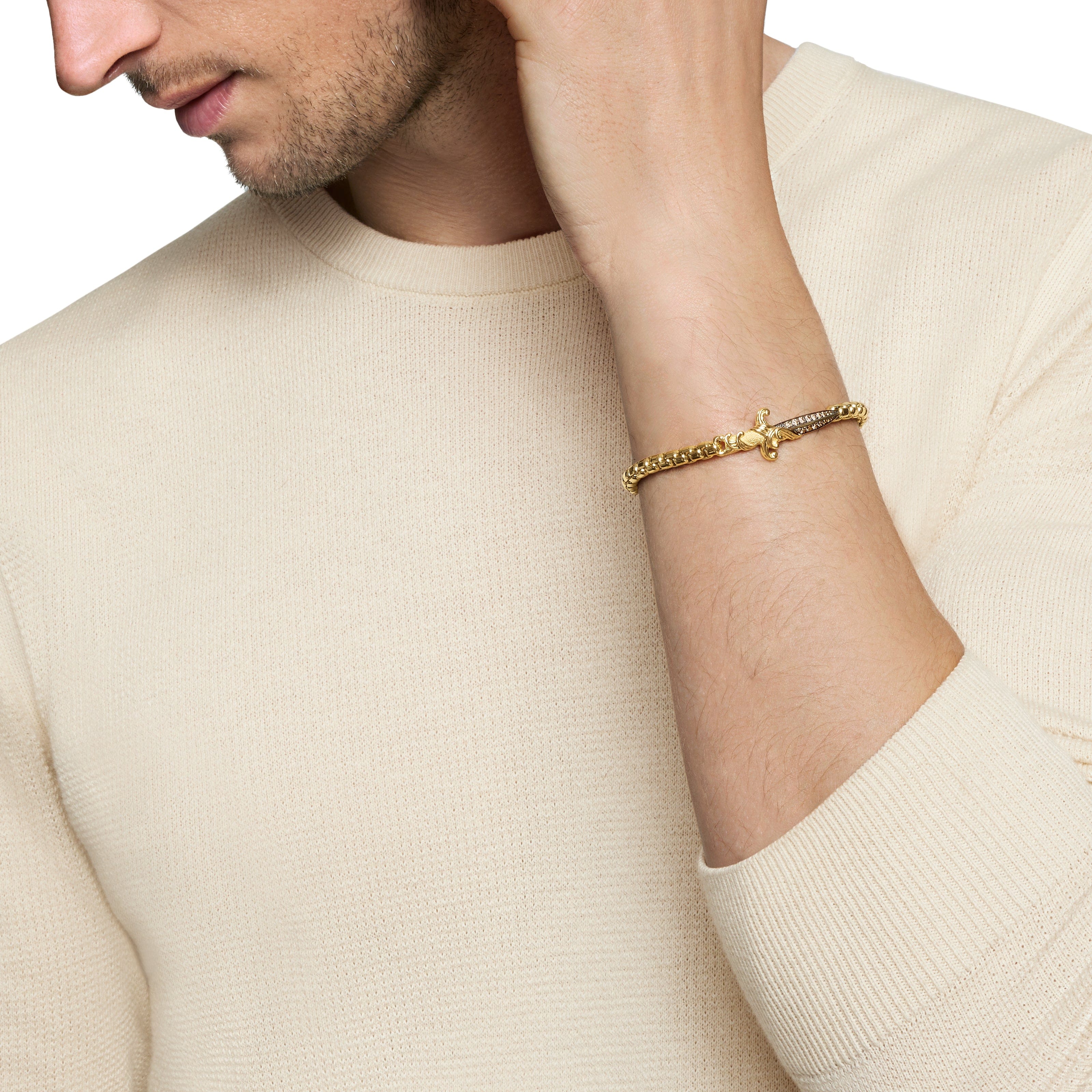David Yurman Waves Collection Bracelet in 18K Yellow Gold