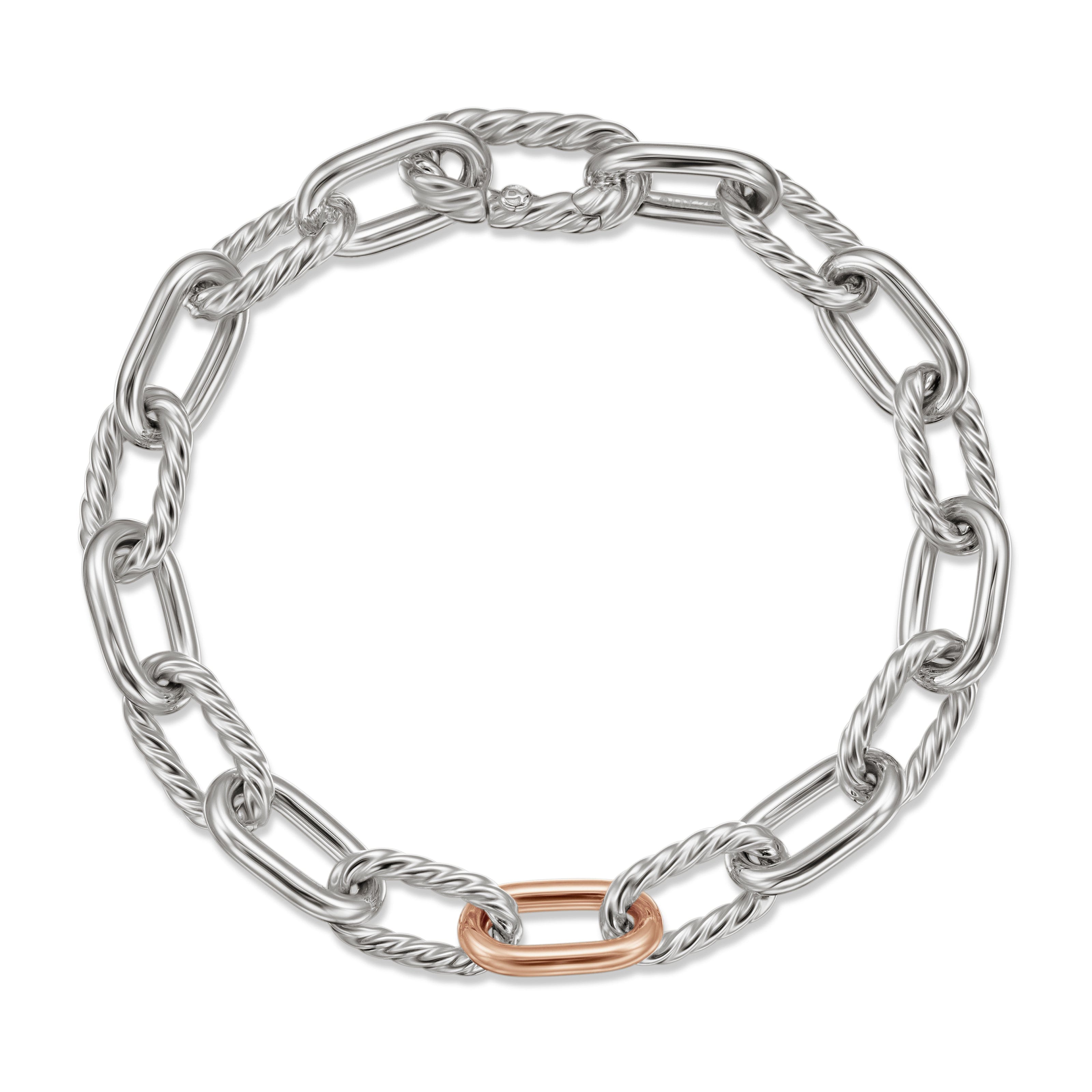 David Yurman Madison® Collection Bracelet in Sterling Silver with 18K Rose Gold