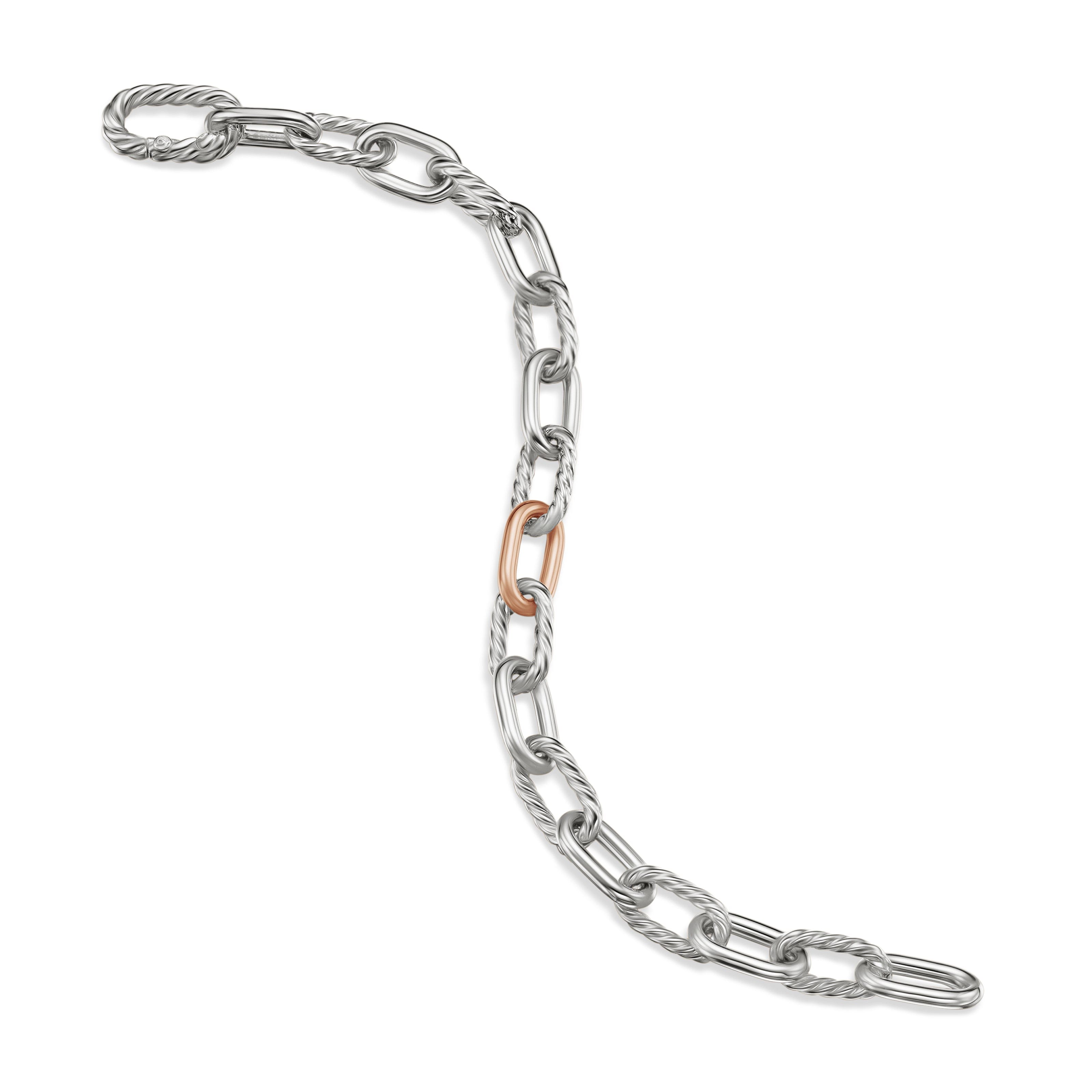 David Yurman Madison® Collection Bracelet in Sterling Silver with 18K Rose Gold