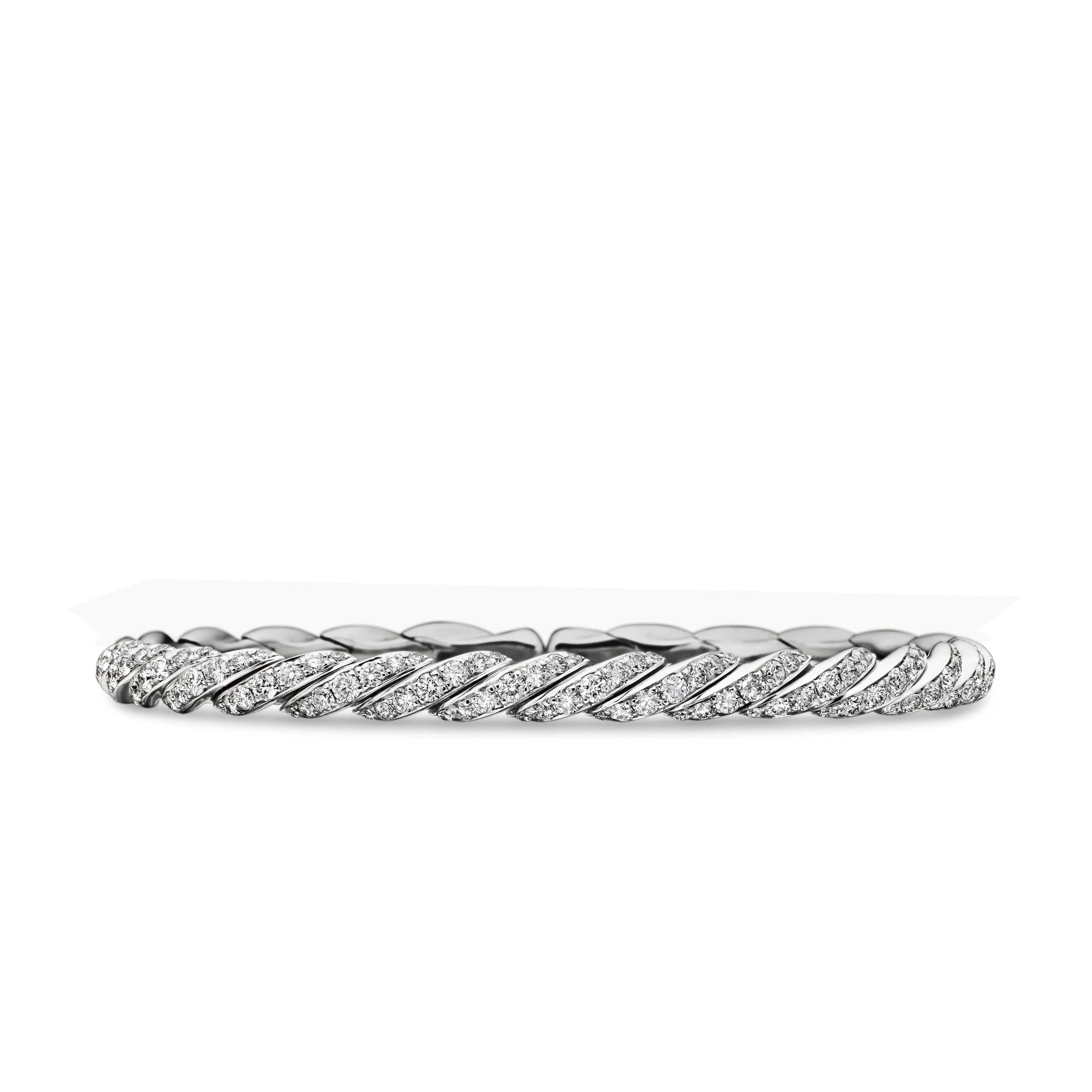 David Yurman Sculpted Cable Collection Bracelet in 18K White Gold