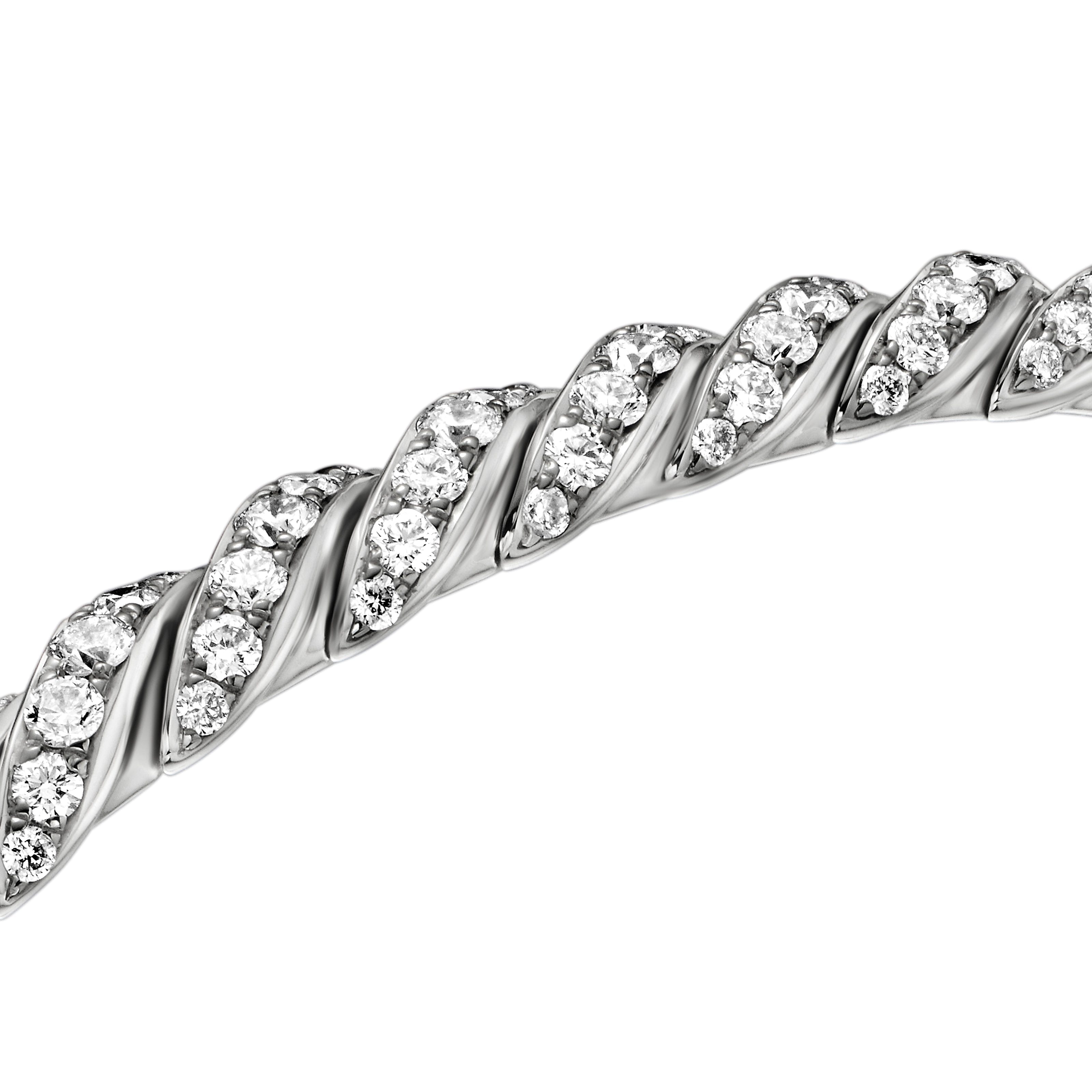 David Yurman Sculpted Cable Collection Bracelet in 18K White Gold