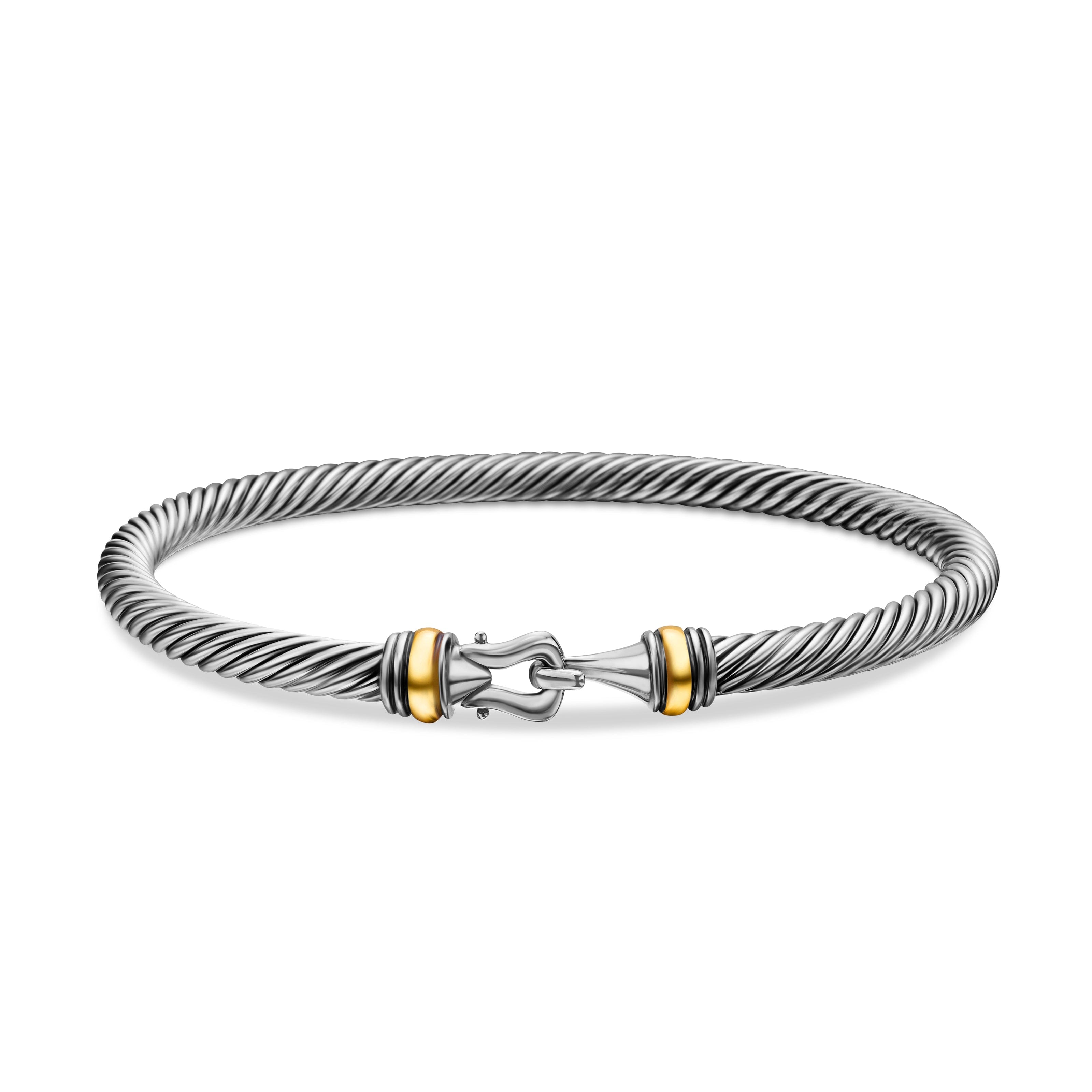 David Yurman Cable Collection® Bracelet in Sterling Silver and 18k Gold