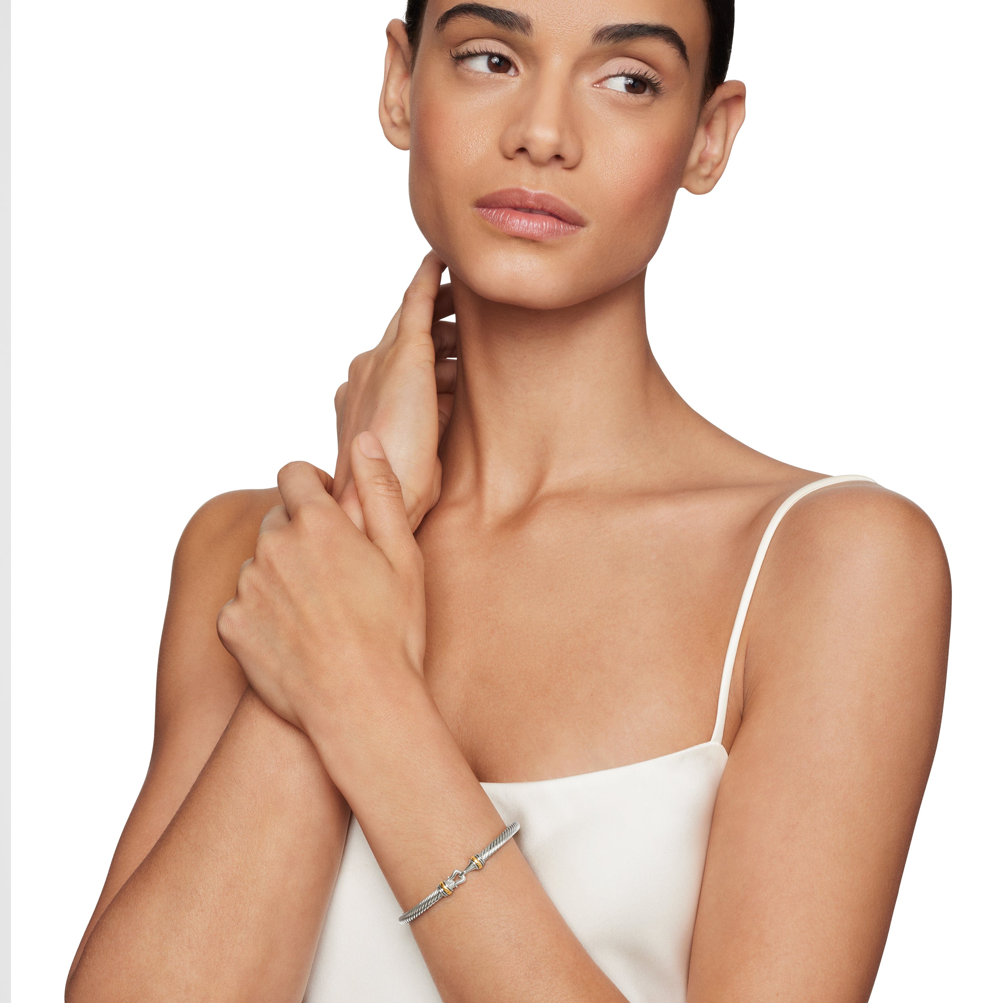 David Yurman Cable Collection® Bracelet in Sterling Silver and 18k Gold