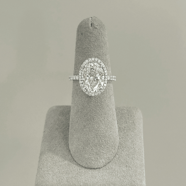 Moyer Collection Platinum 4.09ct Oval Diamond Complete Engagement Ring - 030465