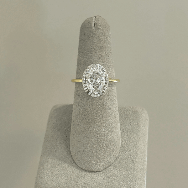 Moyer Collection 18k Yellow Gold & Platinum 3.06ct Oval Diamond Complete Engagement Ring - 030530