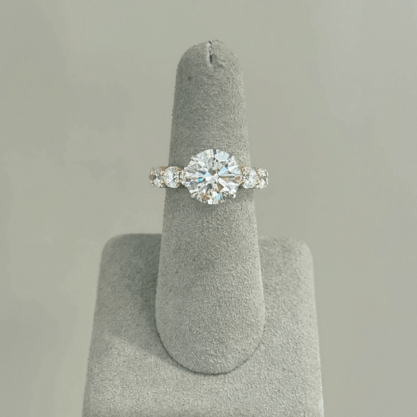 Moyer Collection 14k Yellow Gold 4.01ct Round Brilliant Cut Diamond Engagement Ring - 030529
