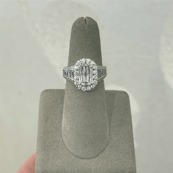 Christopher Designs Platinum L'Amour 1.54ct Diamond Complete Engagement Ring - 030494