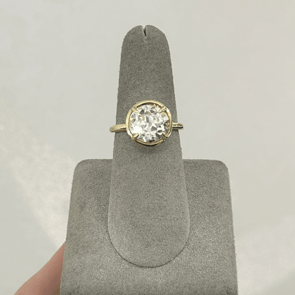 Moyer Collection 18k Yellow Gold 3.56ct Old European Cut Bezel Complete Engagement Ring - 020667
