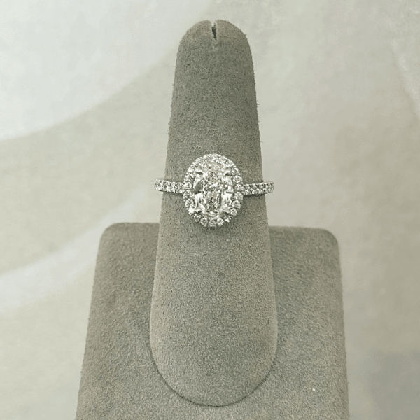 Moyer Collection Platinum 1.90ct Oval Diamond Halo Complete Engagement Ring - 020661