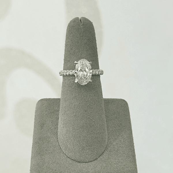 Moyer Collection 18k White Gold 2.22ct Oval Diamond Complete Engagement Ring - 020660