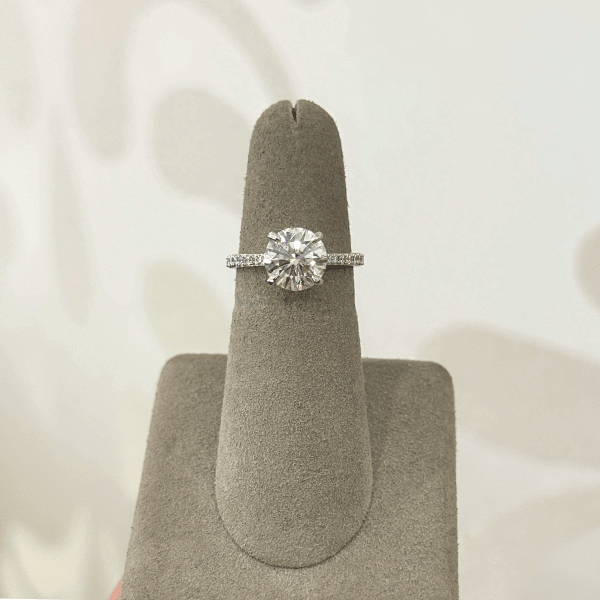 Moyer Collection 18k White Gold 2.13ct Round Brilliant Diamond Complete Engagement Ring - 020623