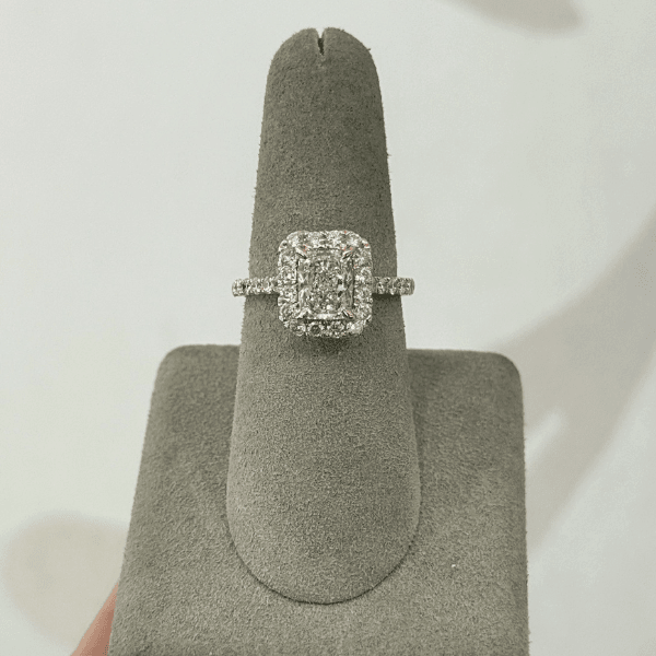 Moyer Collection 14k Yellow Gold 1.50ct Radiant Halo Complete Engagement Ring - 011319