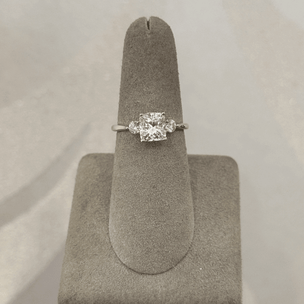 Moyer Collection 14k Yellow Gold 1.55ct Radiant Three-Stone Complete Engagement Ring - 011304
