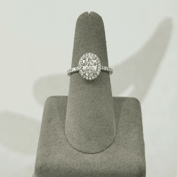 Moyer Collection Platinum 1.27ct Oval Halo Complete Engagement Ring - 011303