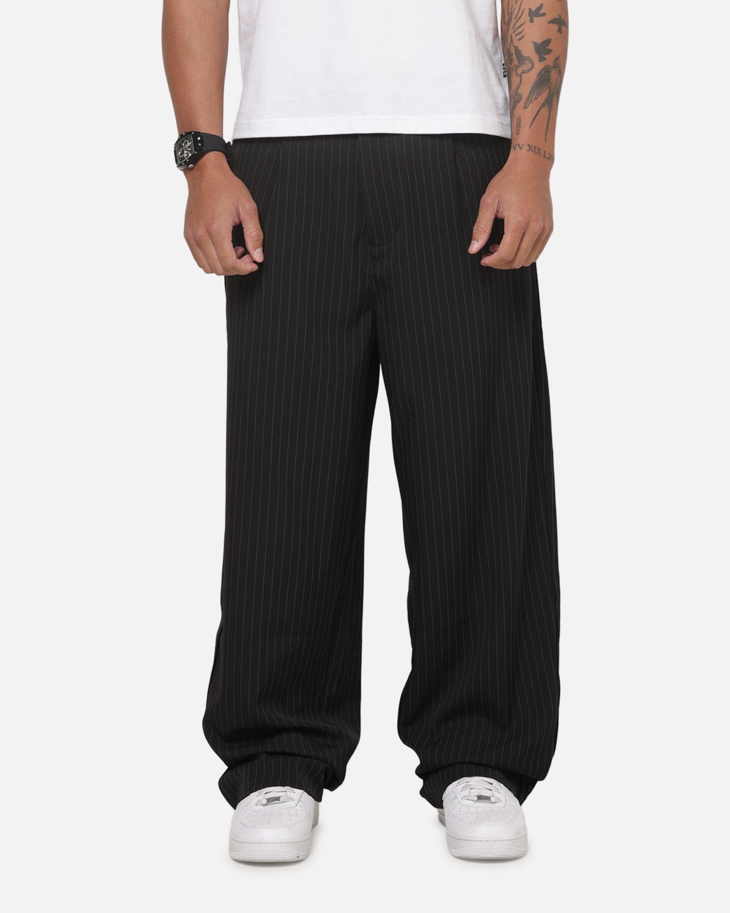 Carre Heritage Pleated Pants Pinstripe
