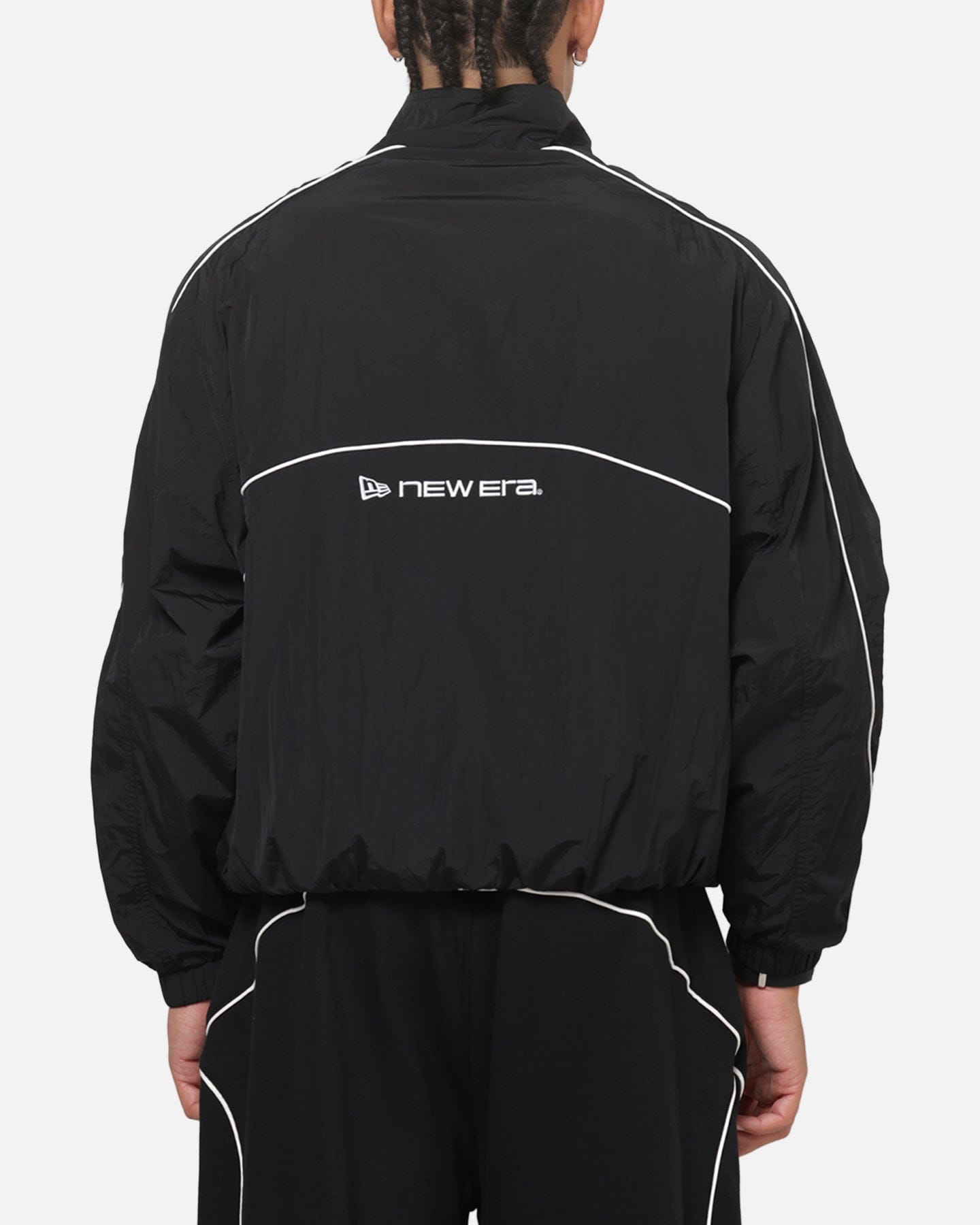 New Era Double Zip Track Jacket Black