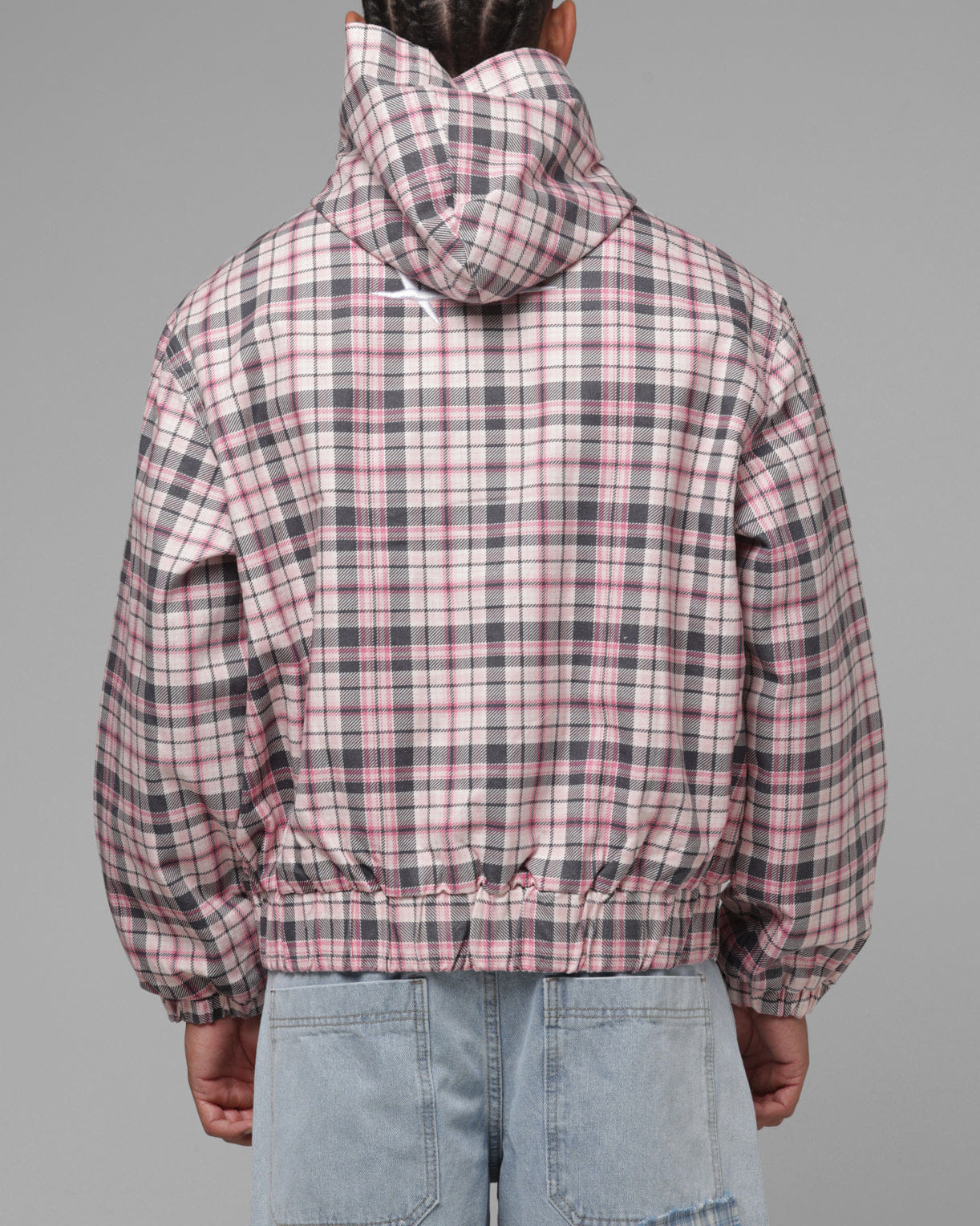 Loiter Racer Work Jacket Pink Plaid