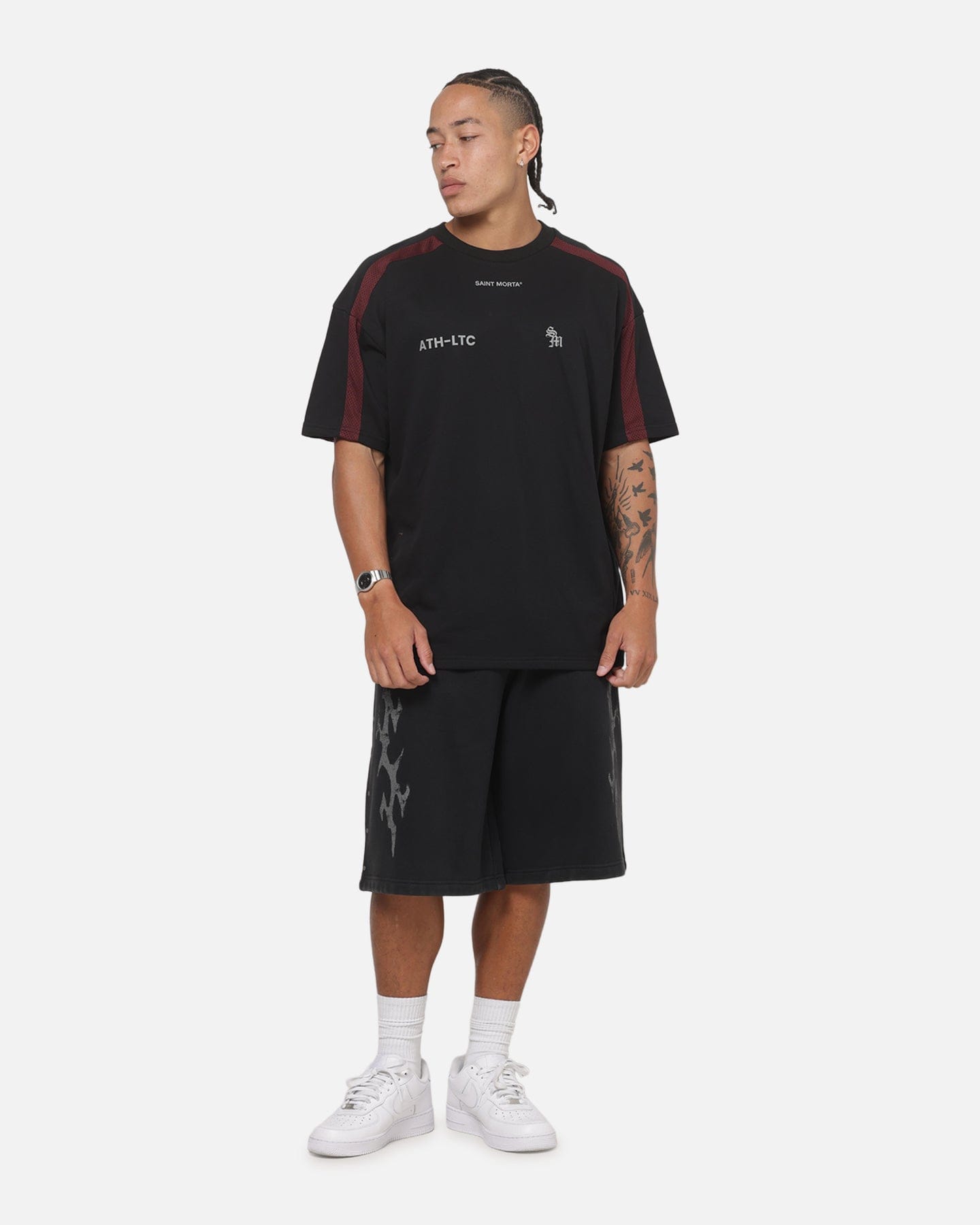 Saint Morta ATHLTC Recon T-Shirt Black/Port